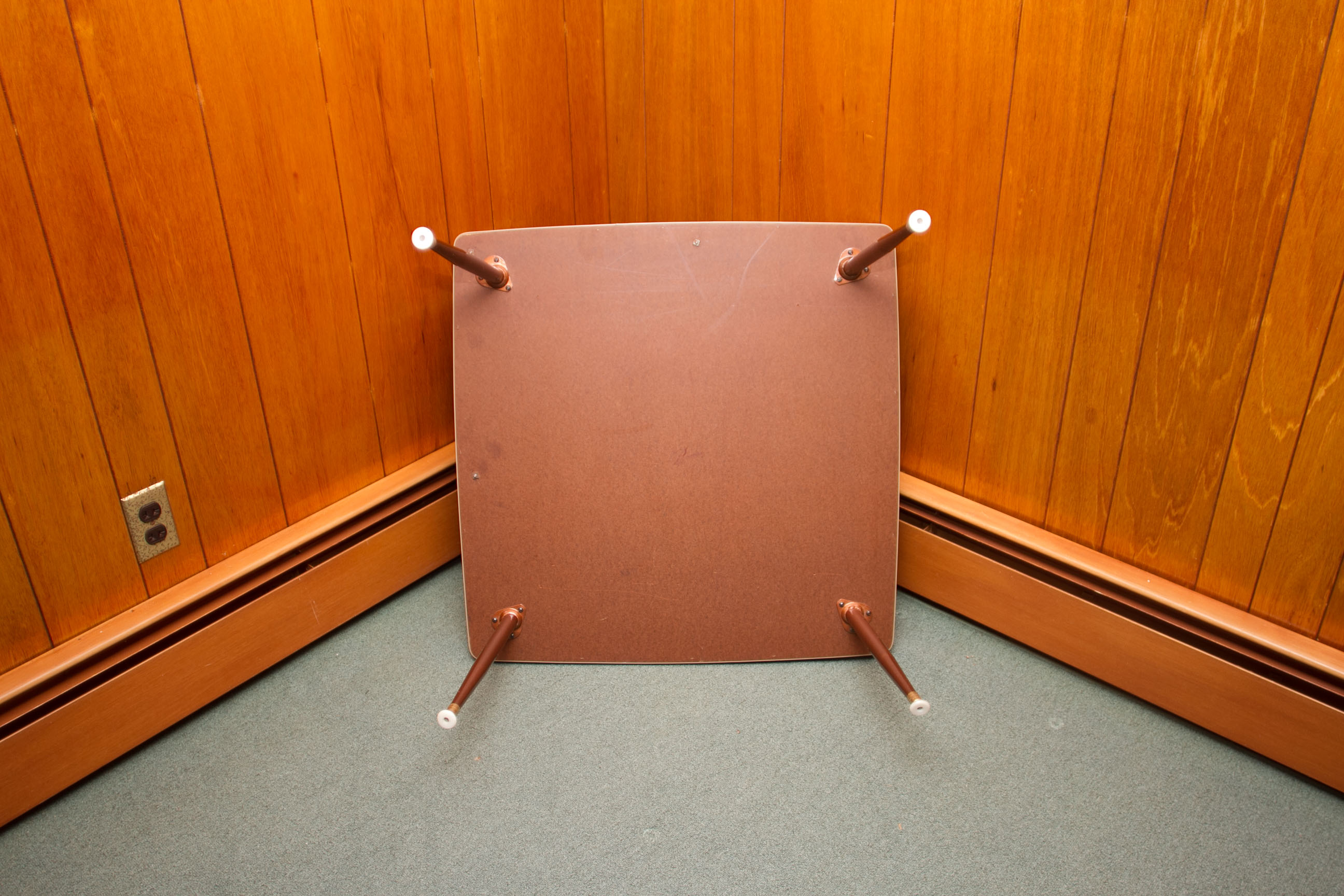 Two Tier Mid Century Modern Corner End Table