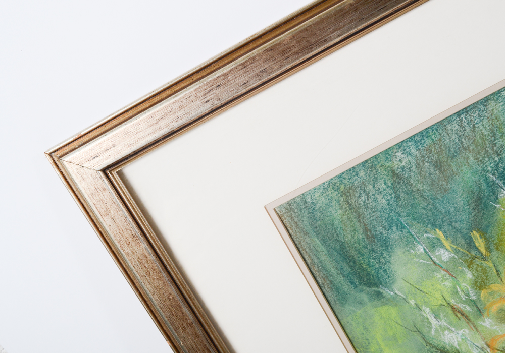 Joanne Sullivan Woman in Garden Oil Pastel