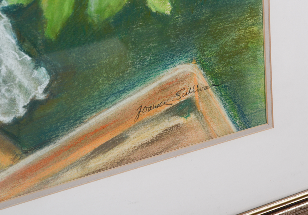 Joanne Sullivan Woman in Garden Oil Pastel