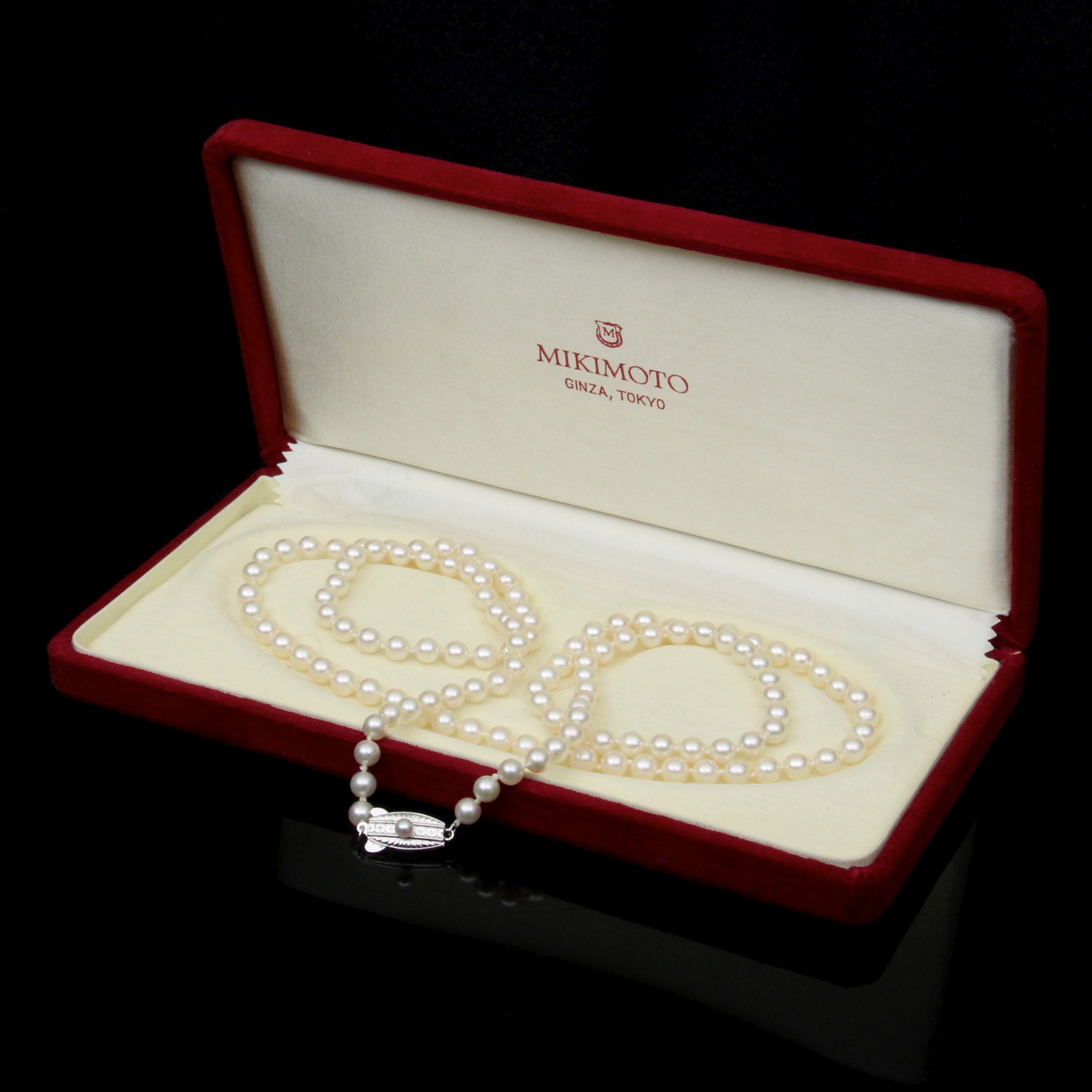 Mikimoto Sterling Silver and Akoya Cultured Pearl Necklace