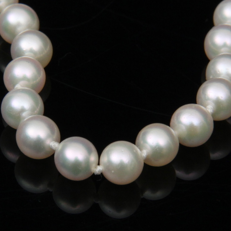 Mikimoto Sterling Silver and Akoya Cultured Pearl Necklace