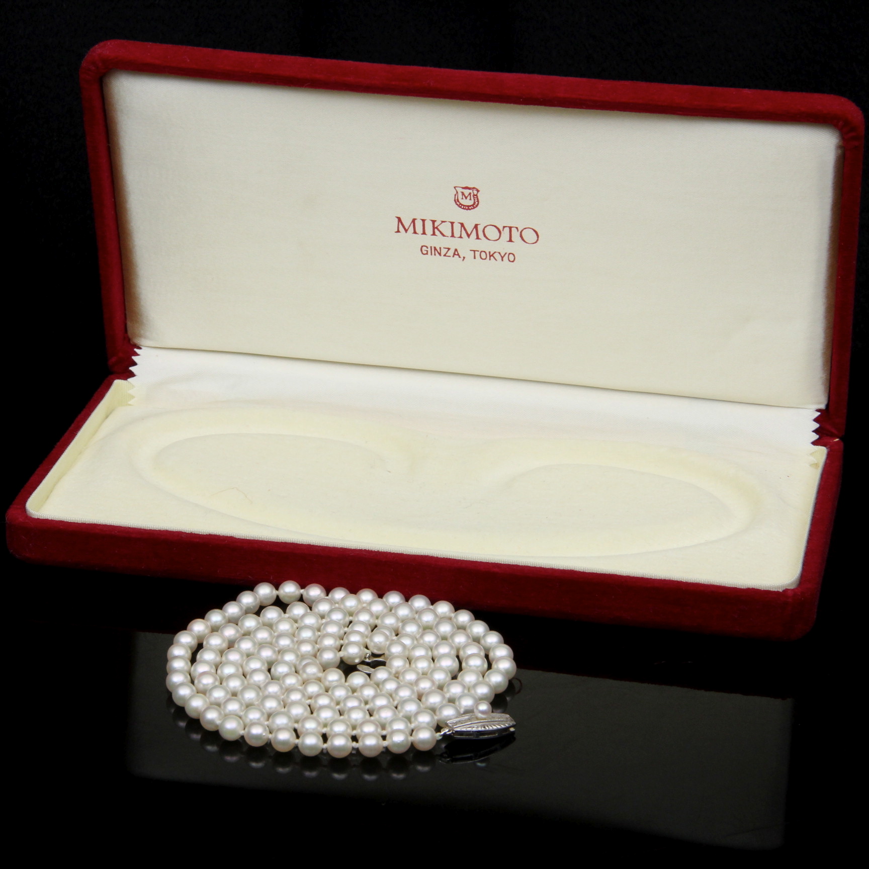 Mikimoto Sterling Silver and Akoya Cultured Pearl Necklace