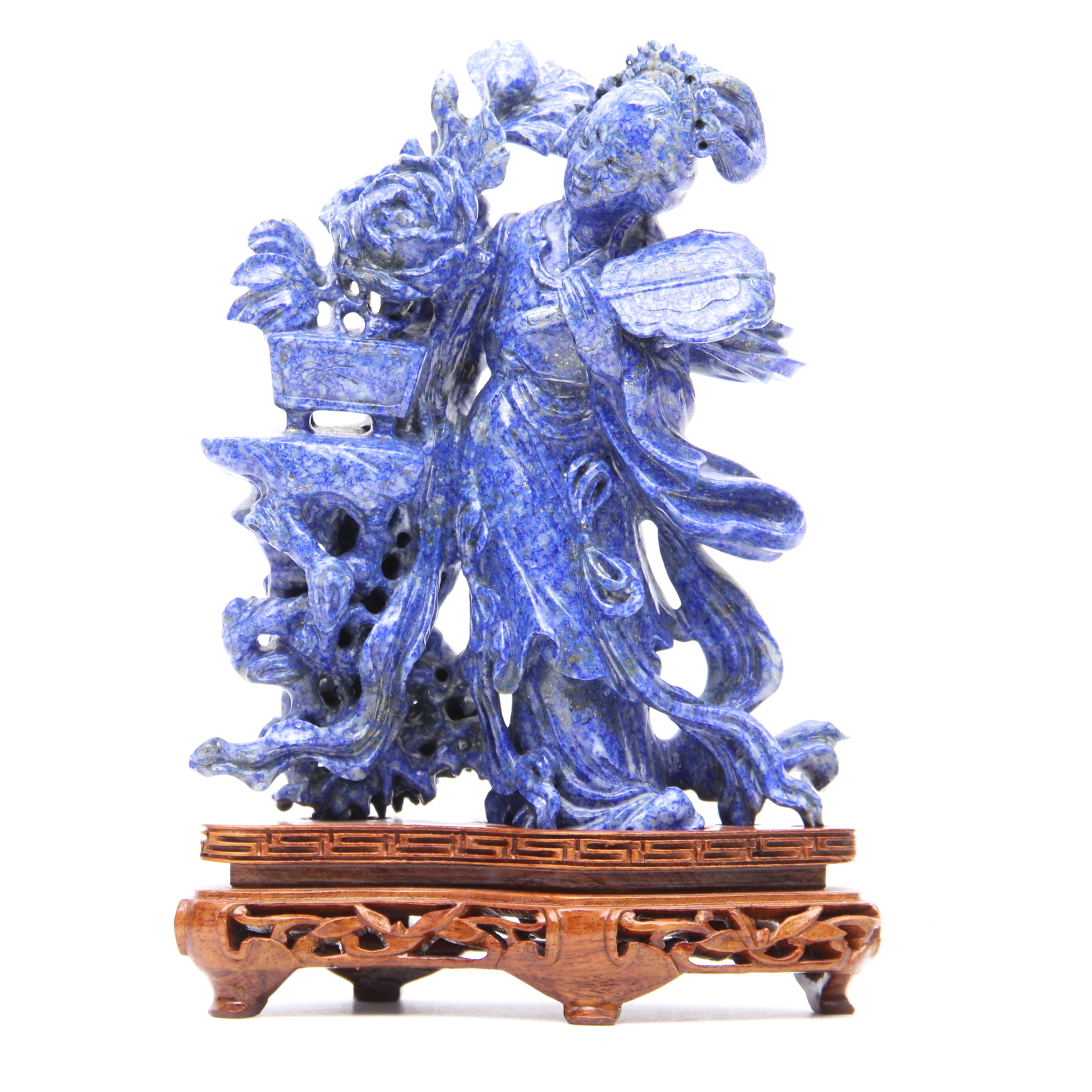 Chinese Carved Lapis Lazuli Sculpture of Yang Guifei