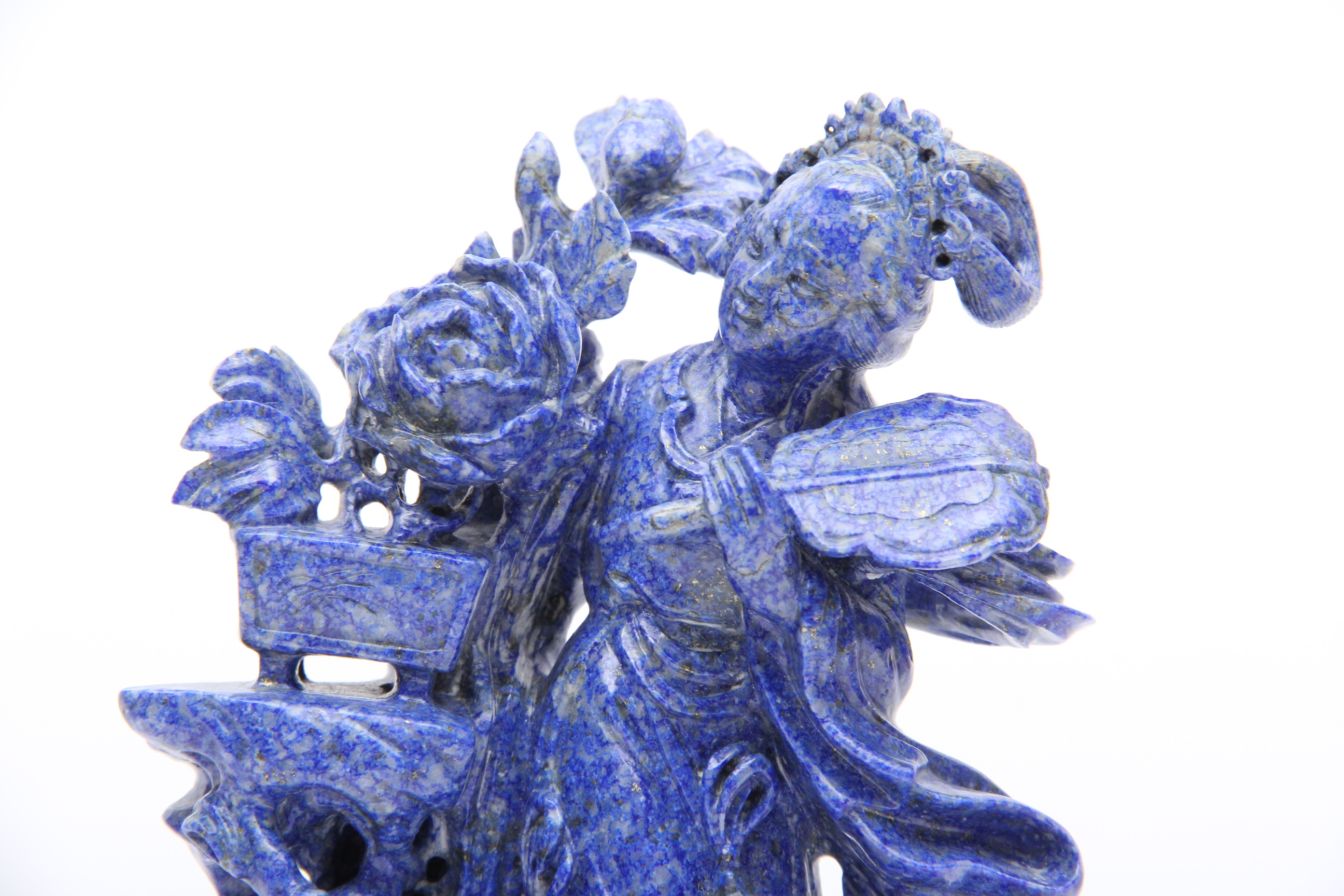 Chinese Carved Lapis Lazuli Sculpture of Yang Guifei