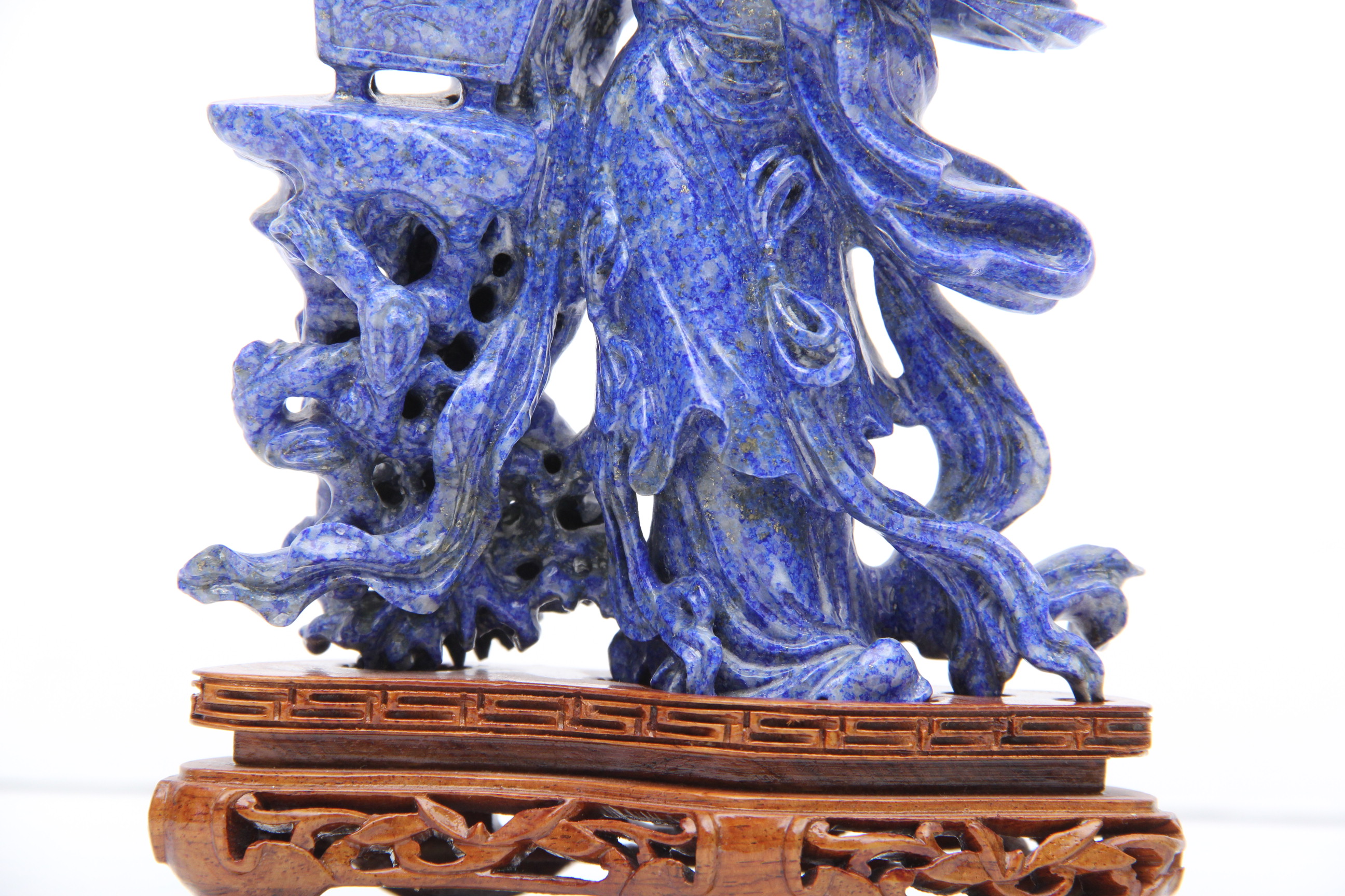 Chinese Carved Lapis Lazuli Sculpture of Yang Guifei