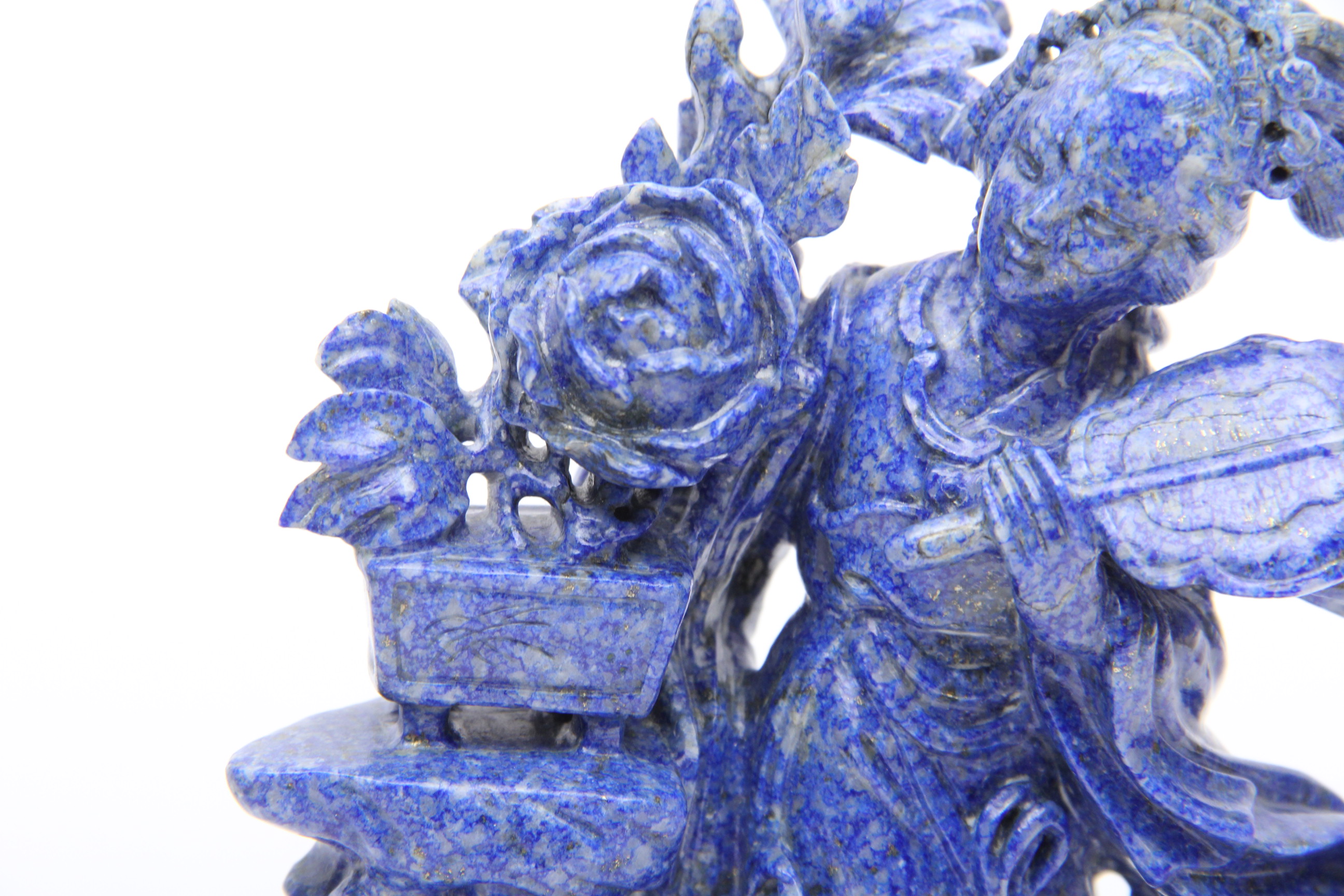 Chinese Carved Lapis Lazuli Sculpture of Yang Guifei