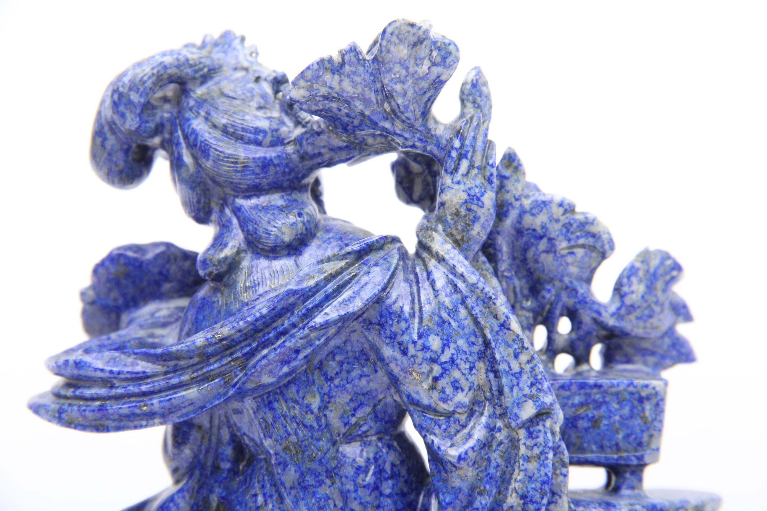 Chinese Carved Lapis Lazuli Sculpture of Yang Guifei