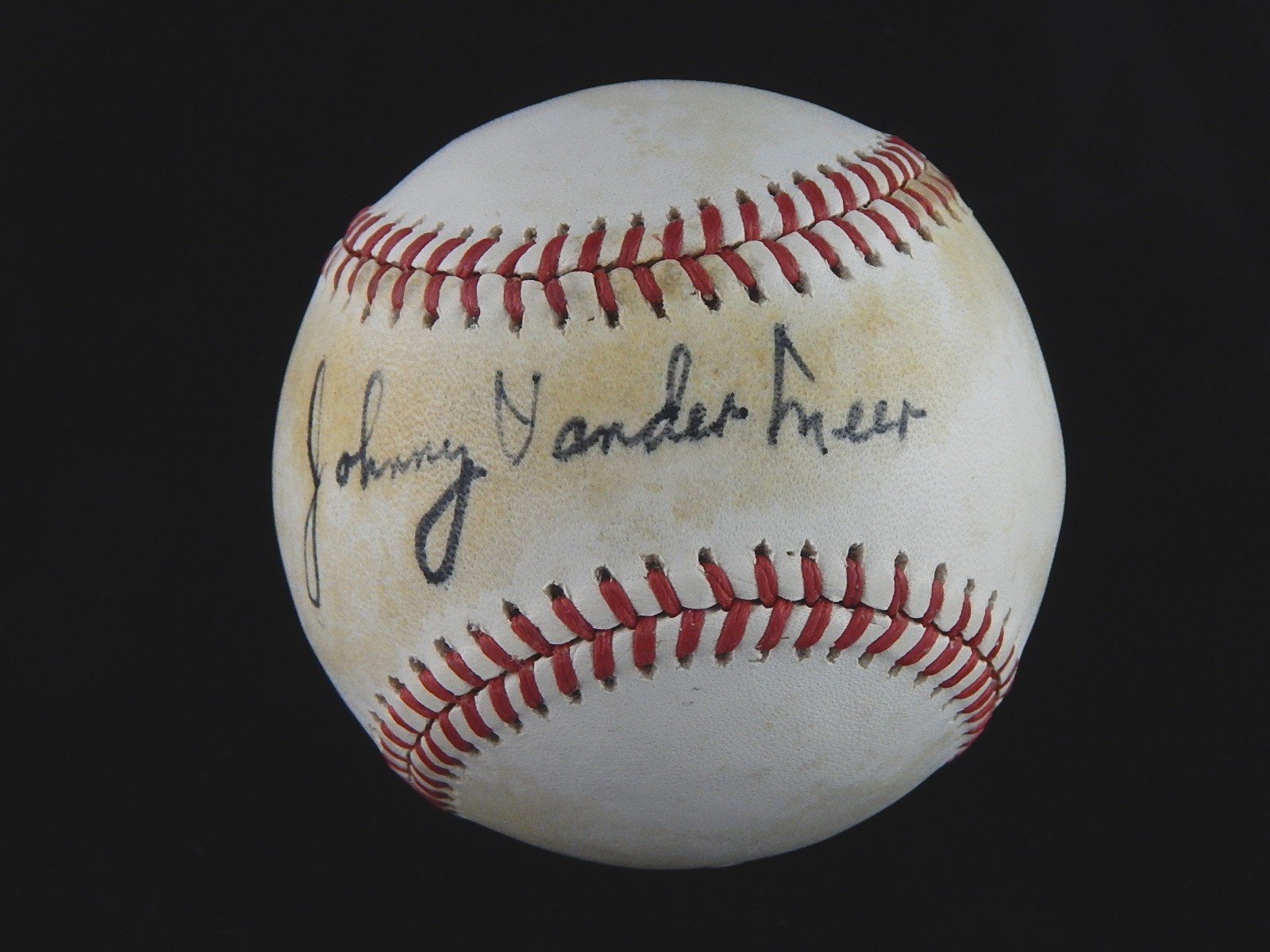 Johnny Vandermeer Signed Baseball