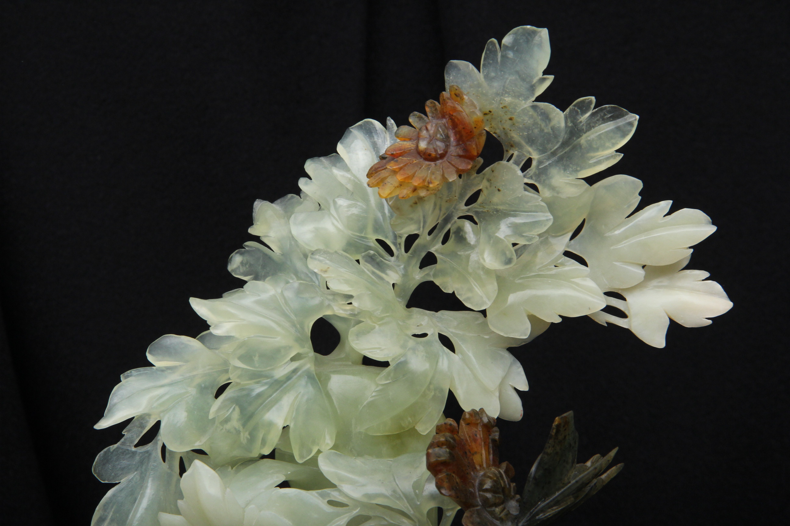 Intricate Chinese Carved Jade Sculpture