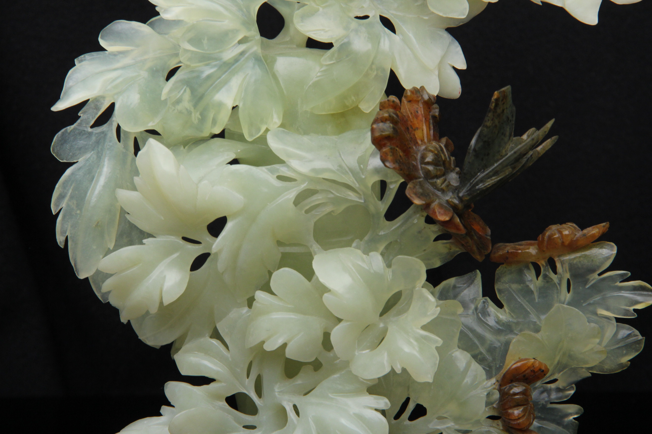 Intricate Chinese Carved Jade Sculpture