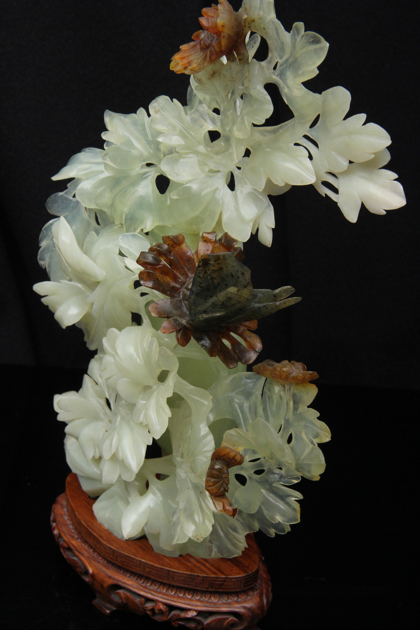 Intricate Chinese Carved Jade Sculpture