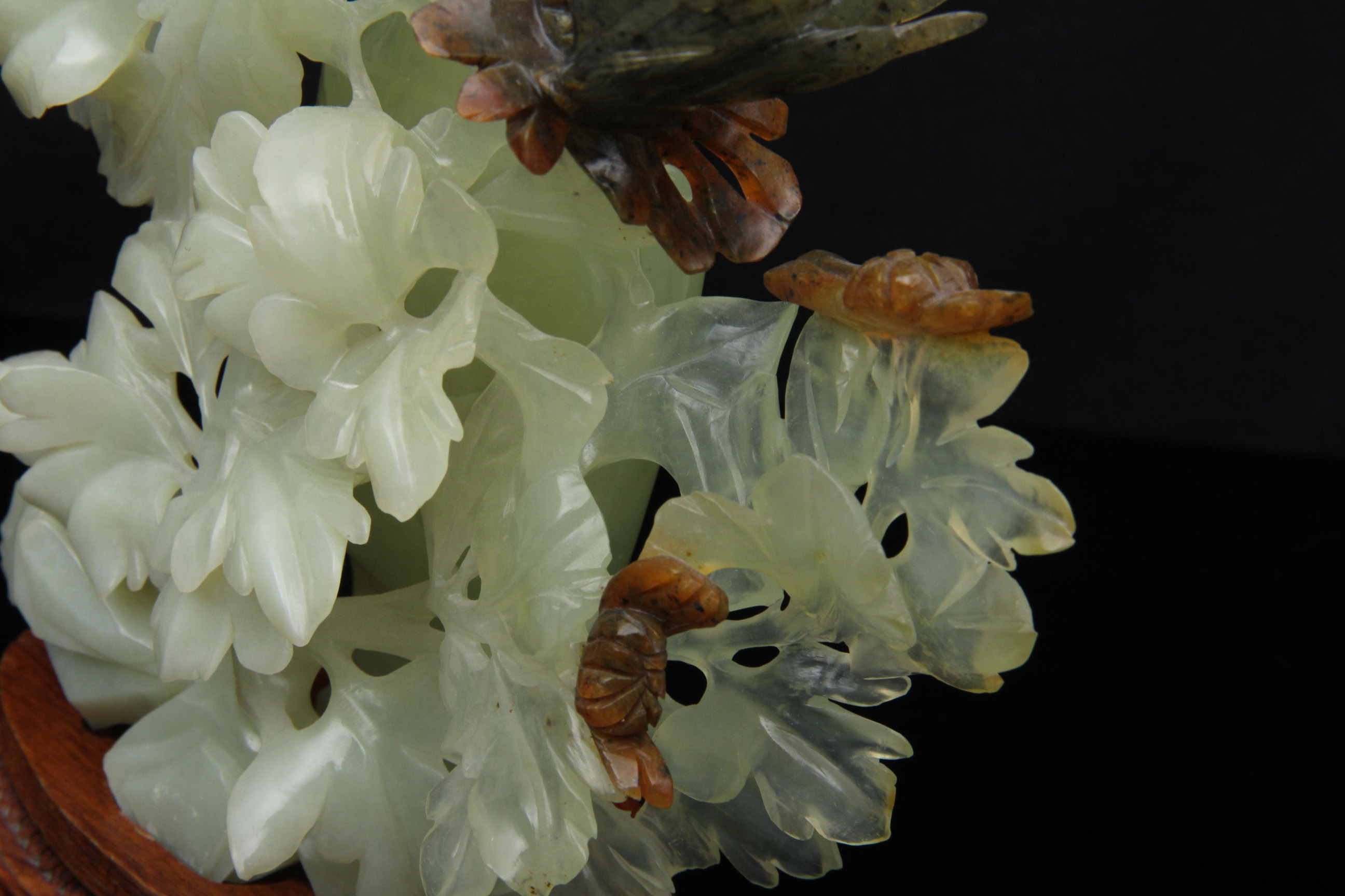 Intricate Chinese Carved Jade Sculpture