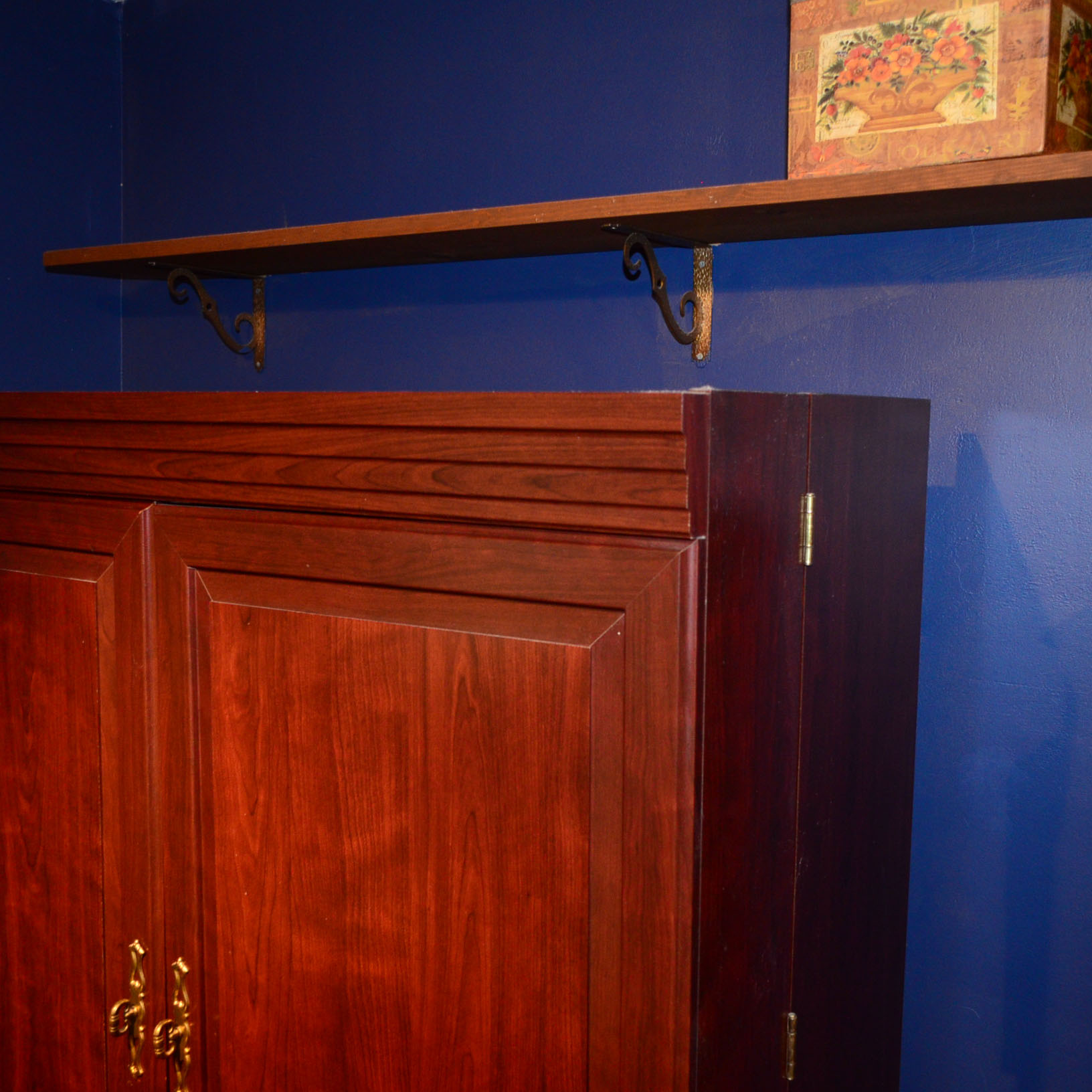 Cherry Home Office Workstation Armoire