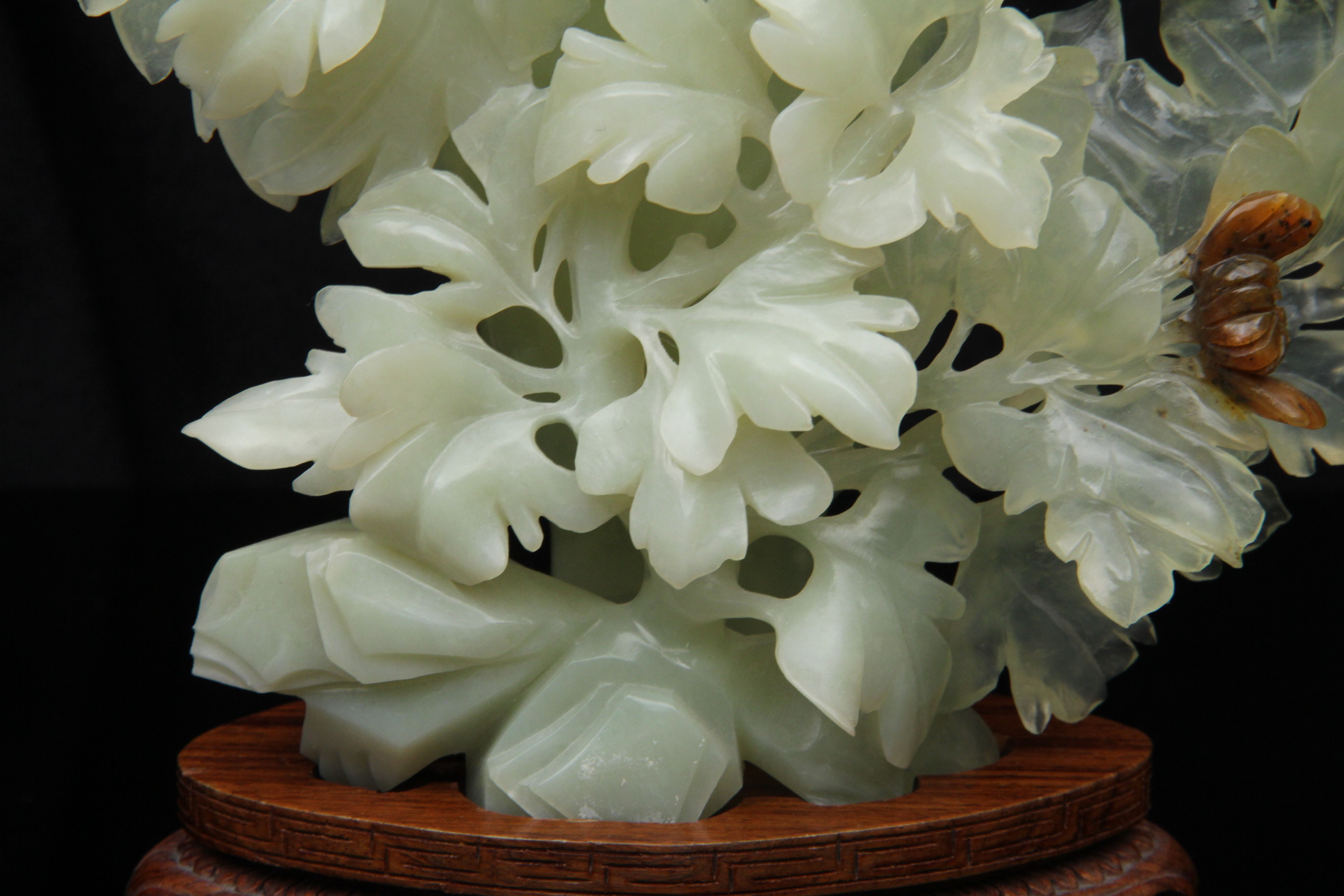 Intricate Chinese Carved Jade Sculpture