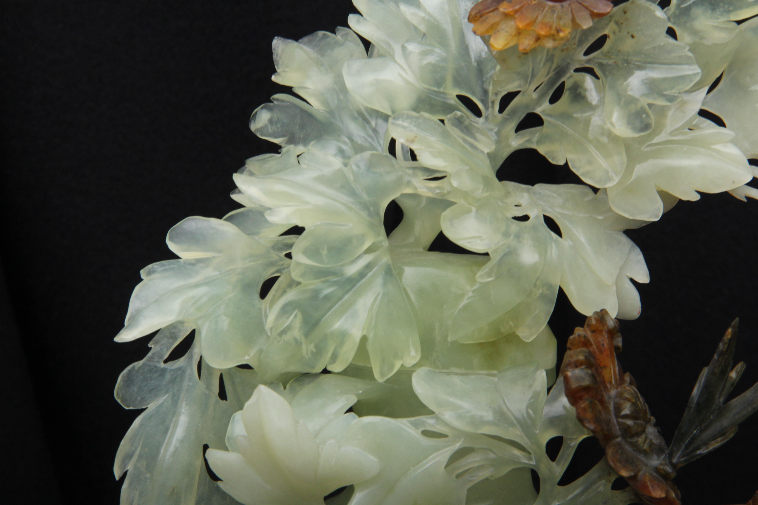 Intricate Chinese Carved Jade Sculpture