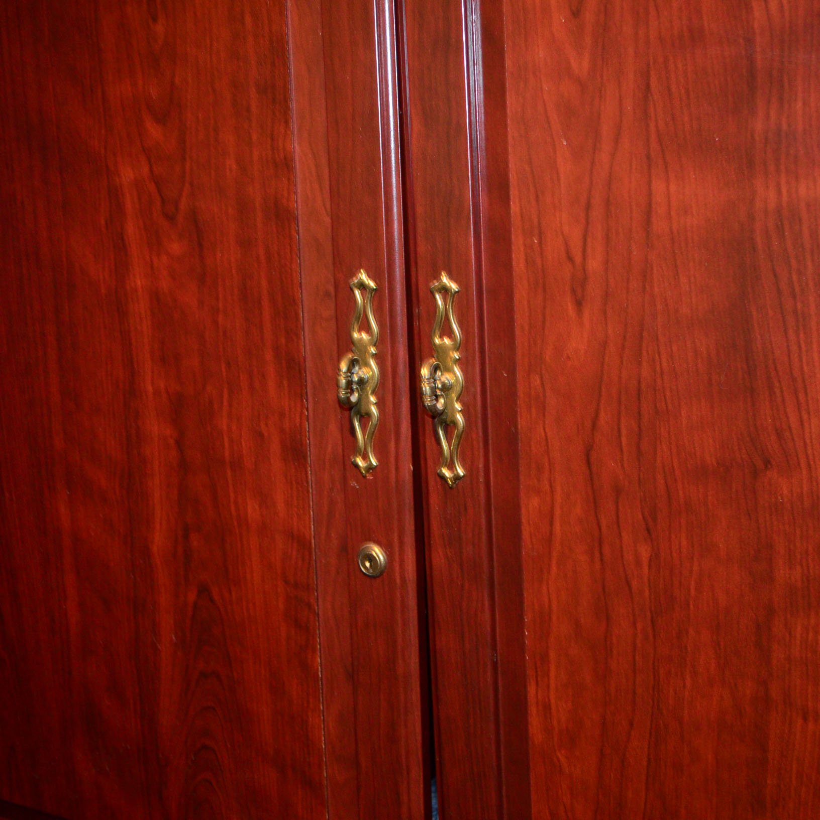 Cherry Home Office Workstation Armoire