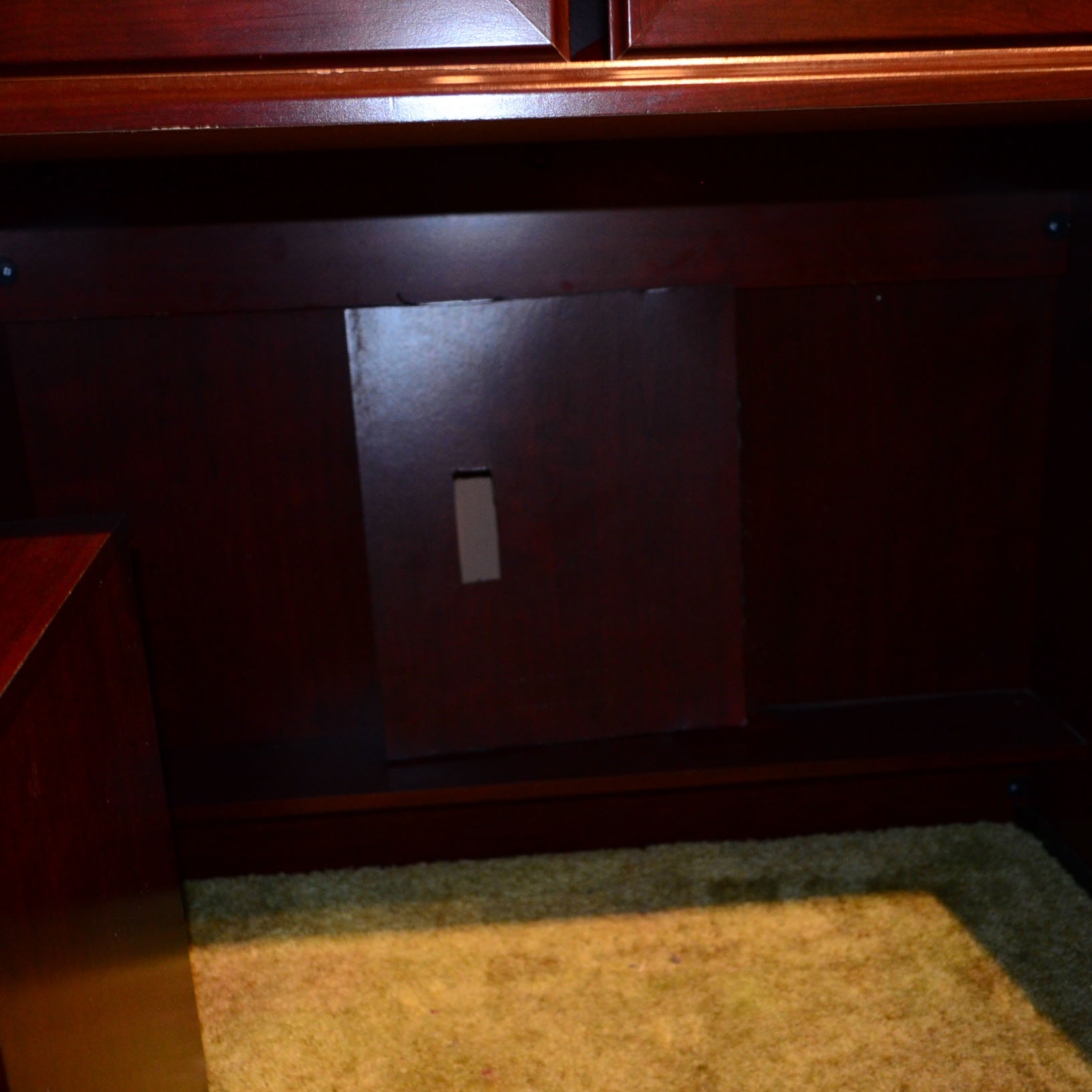 Cherry Home Office Workstation Armoire