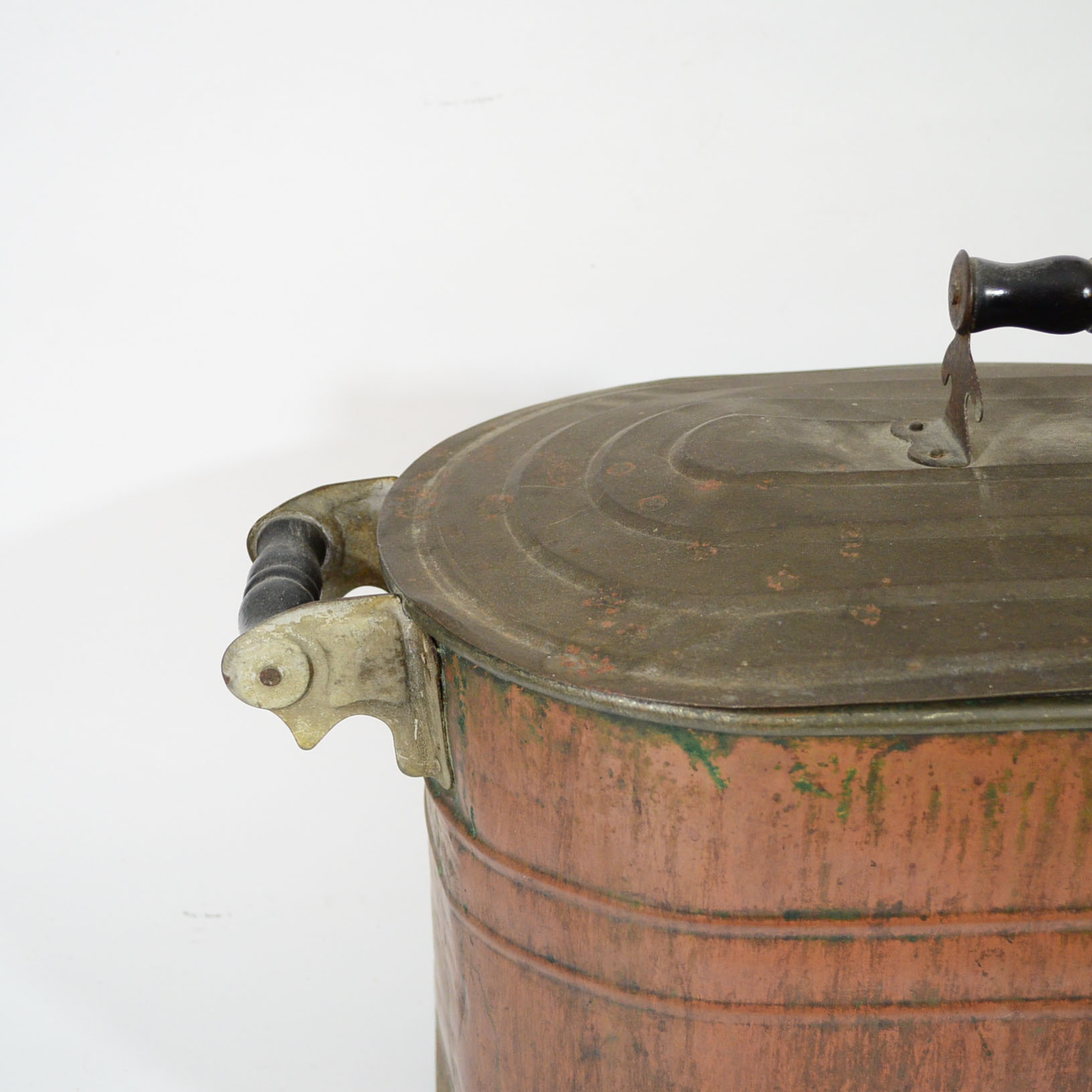 Antique Lidded Copper Wash Top