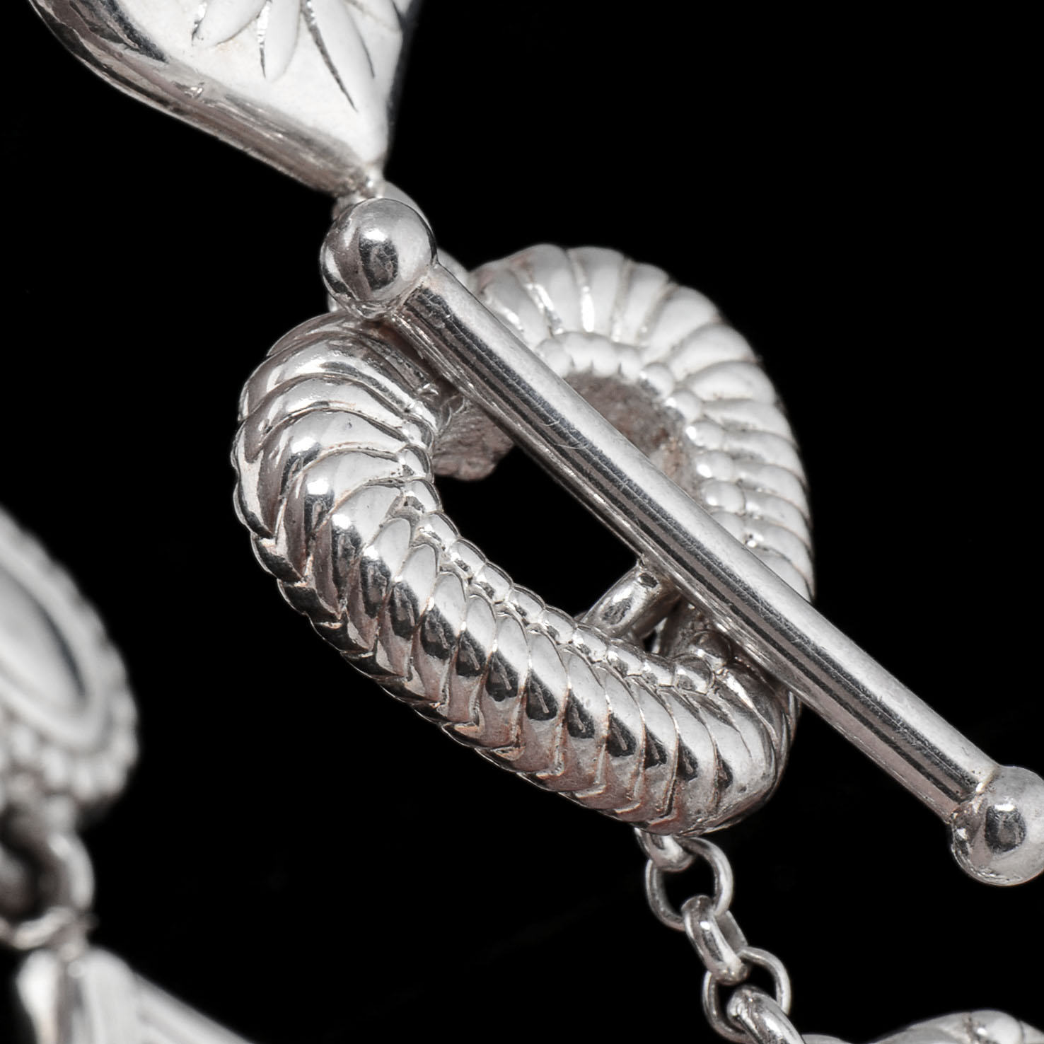 Sterling Silver Heart Link Bracelet