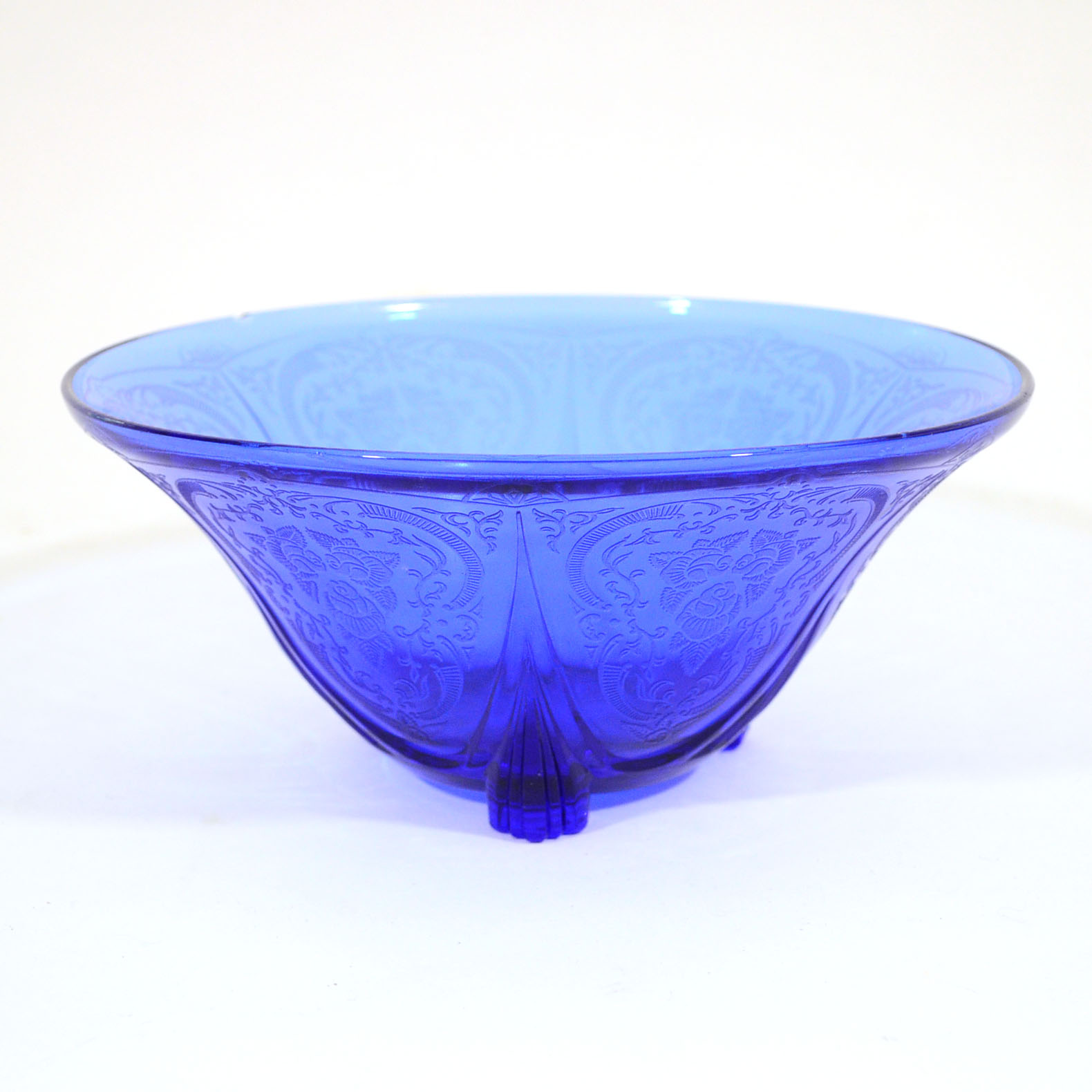 Blue Depression Glass Bowl