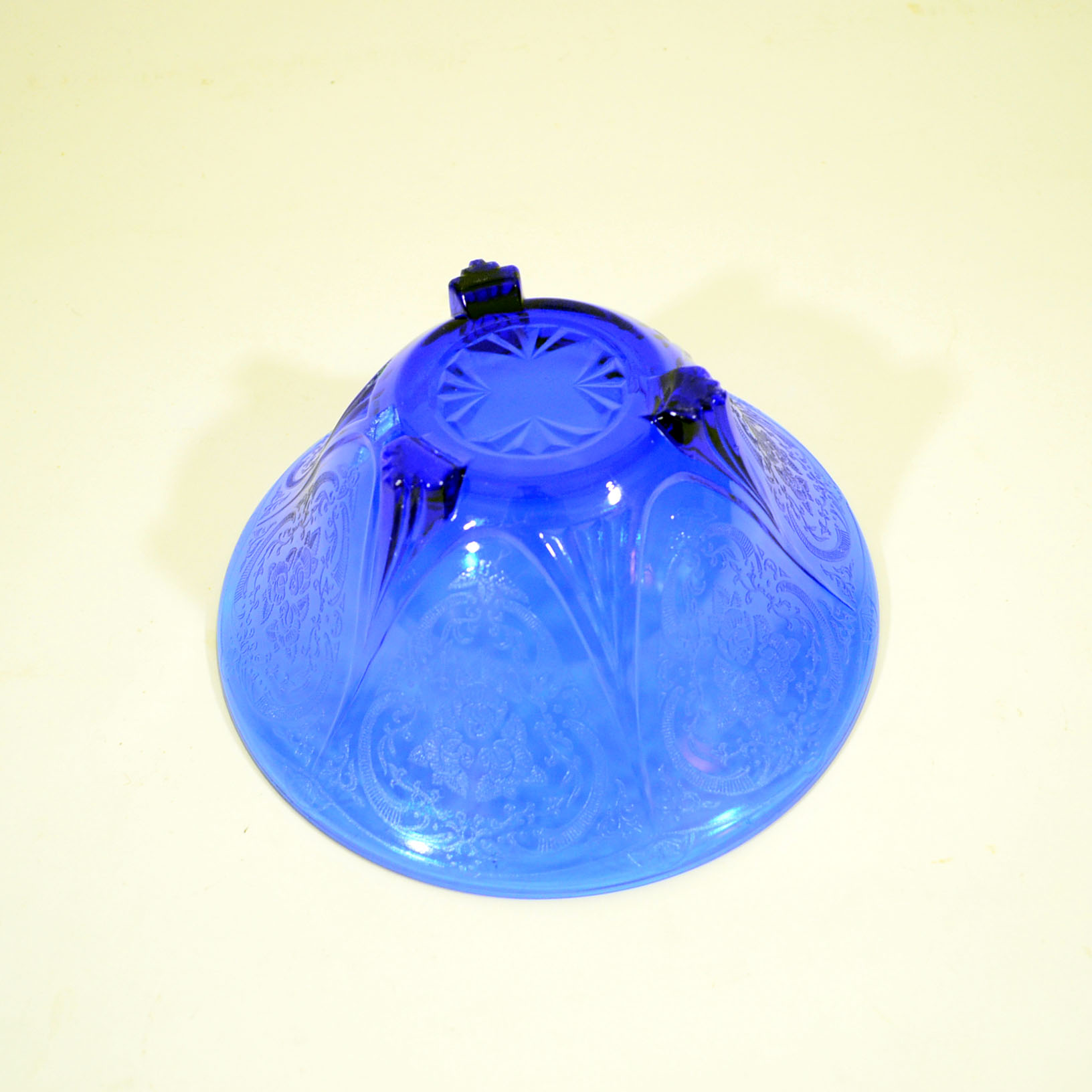 Blue Depression Glass Bowl