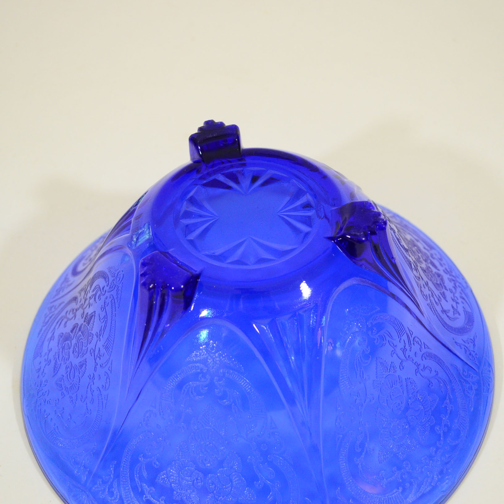 Blue Depression Glass Bowl