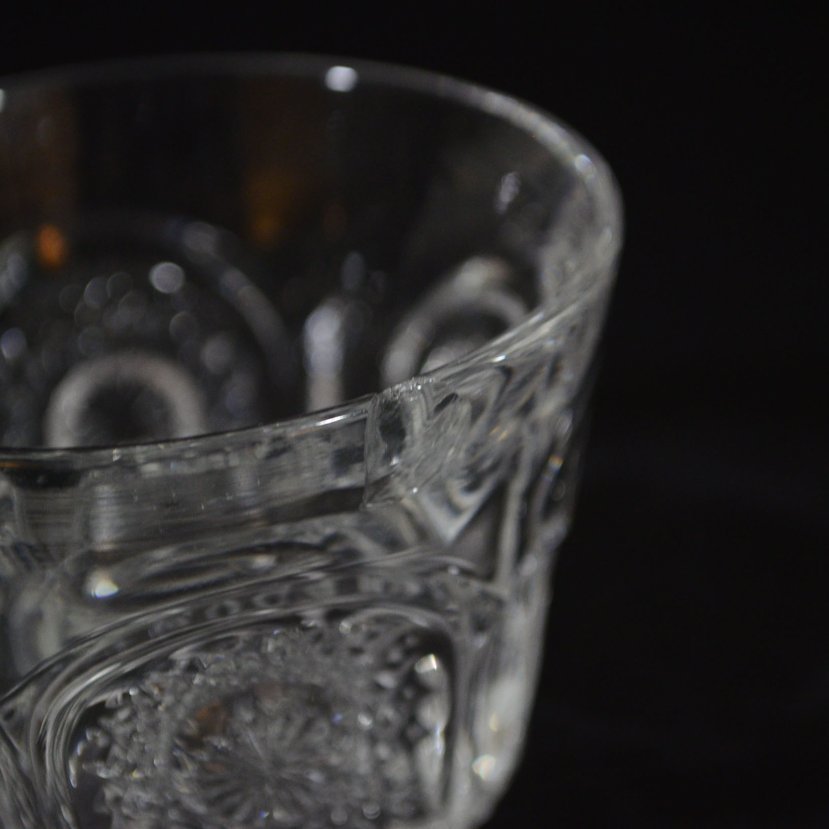 Antique Signed Heisey "Sunburst" Punch Bowl & Cups