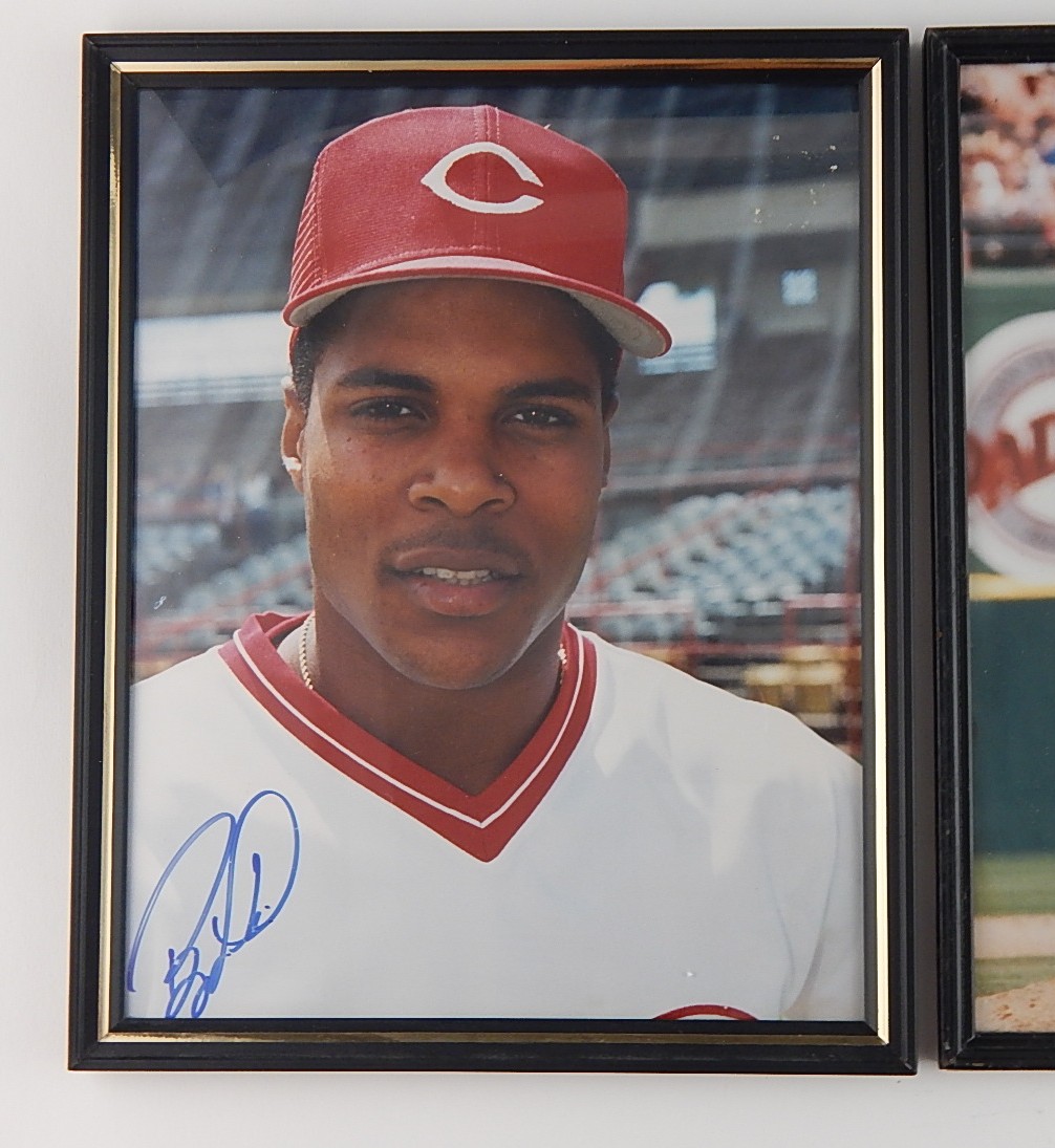 Cincinnati Reds Signed Photographs - Larkin, Browning