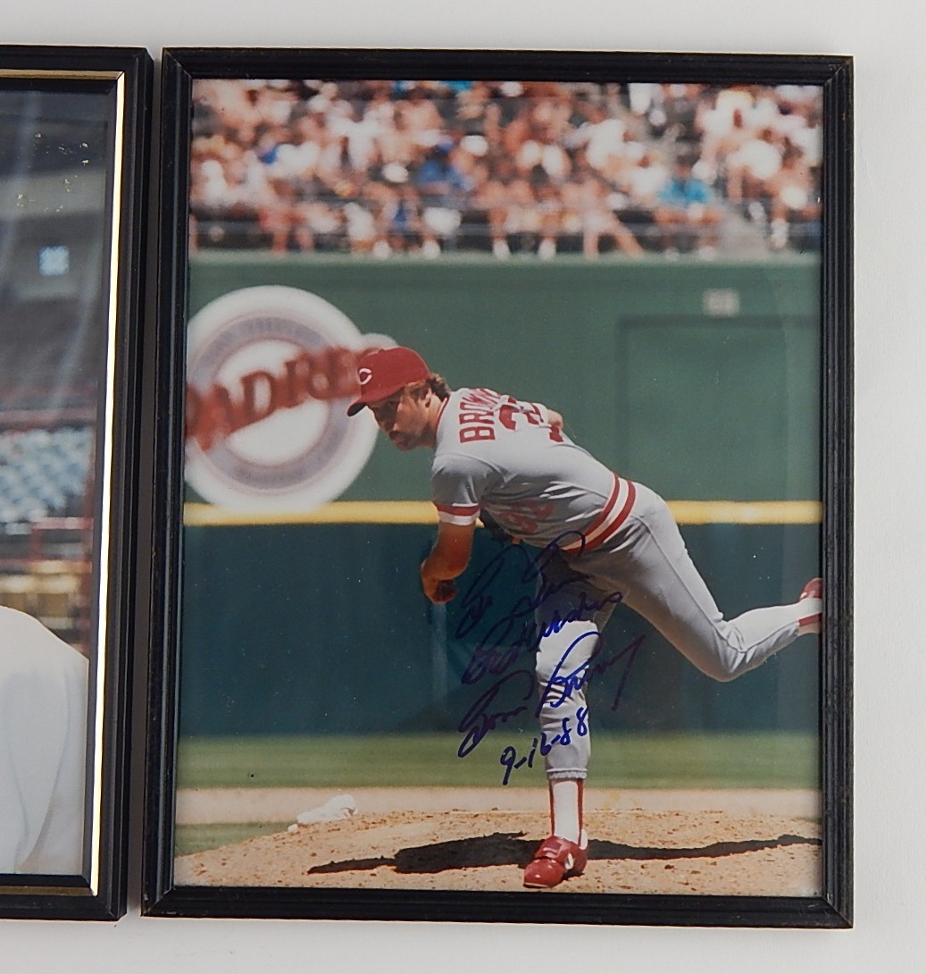 Cincinnati Reds Signed Photographs - Larkin, Browning