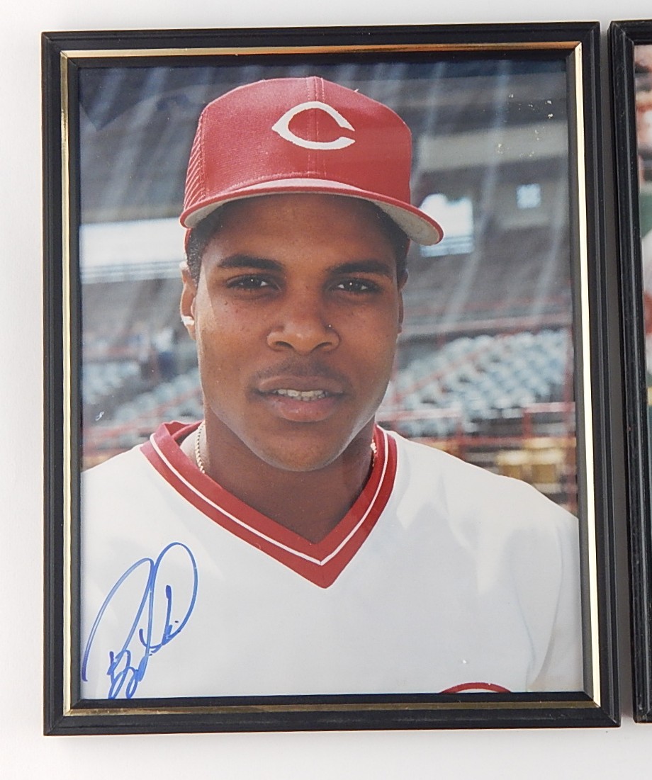 Cincinnati Reds Signed Photographs - Larkin, Browning