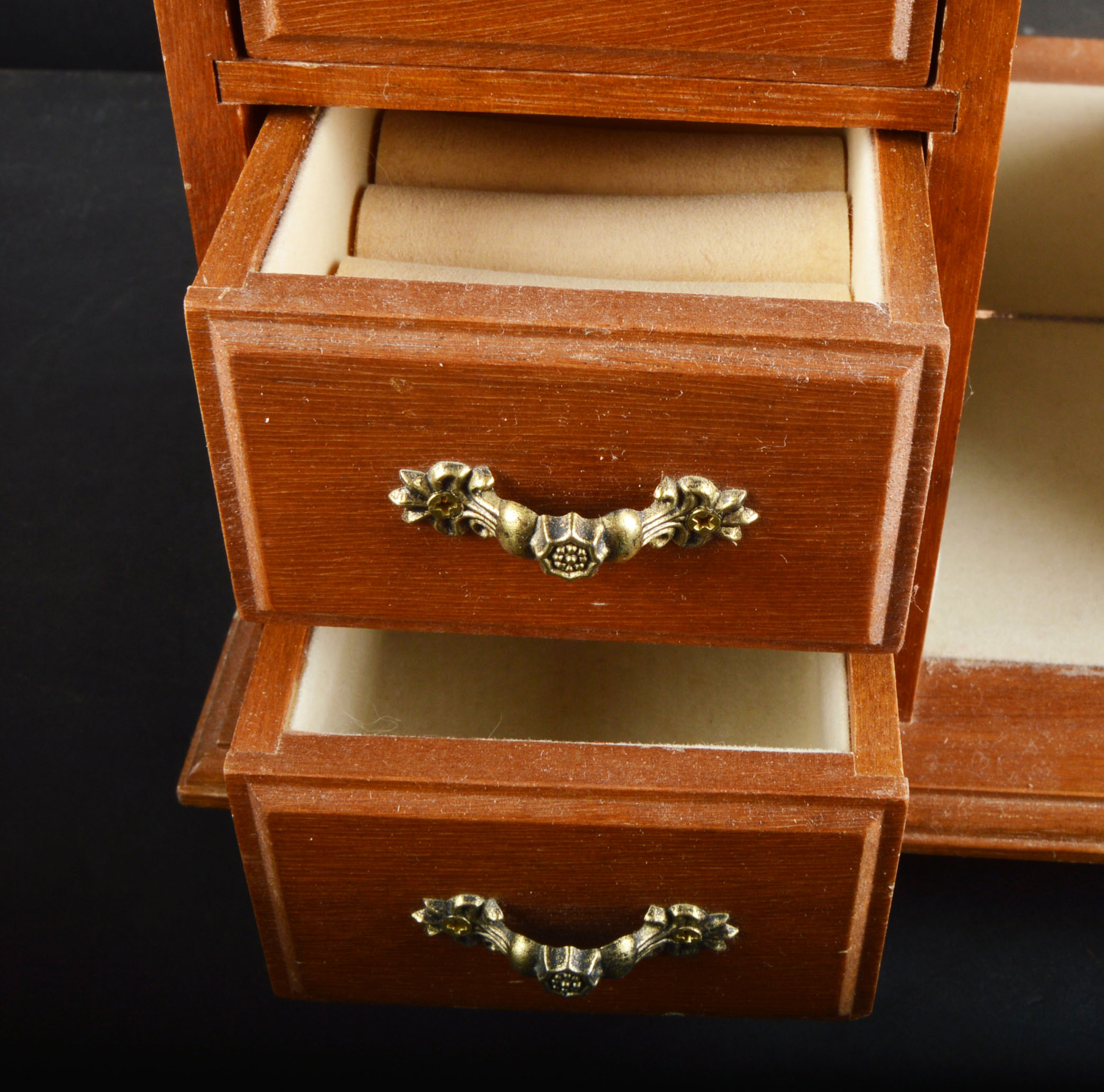 Vintage Oak Jewelry Box