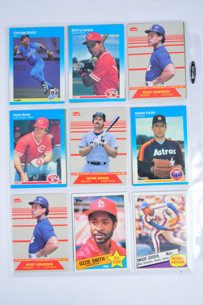 Early to Mid 1980's Star Baseball Cards