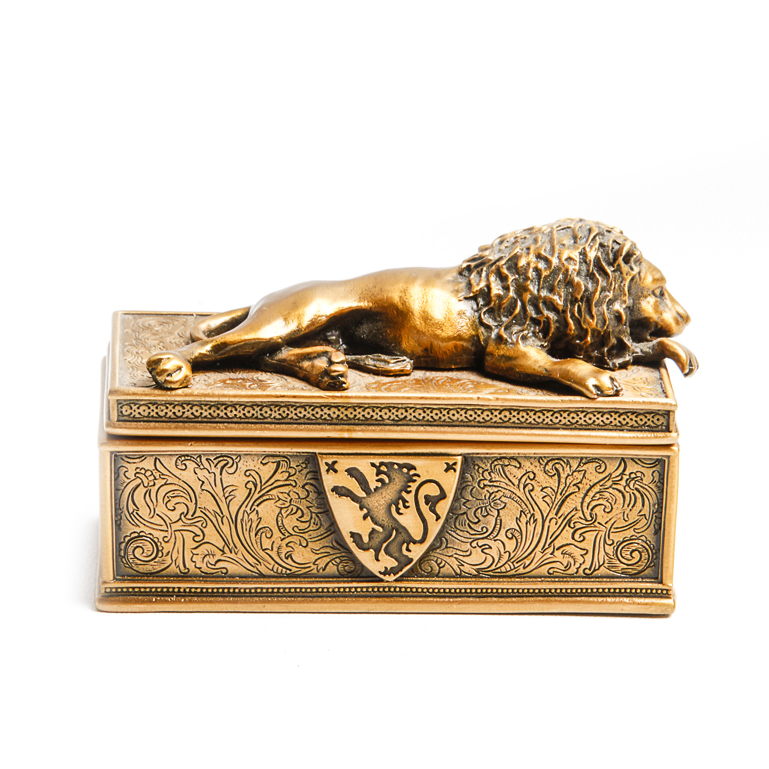 Edgar Berebi Limited Edition Brass Lion Trinket Box