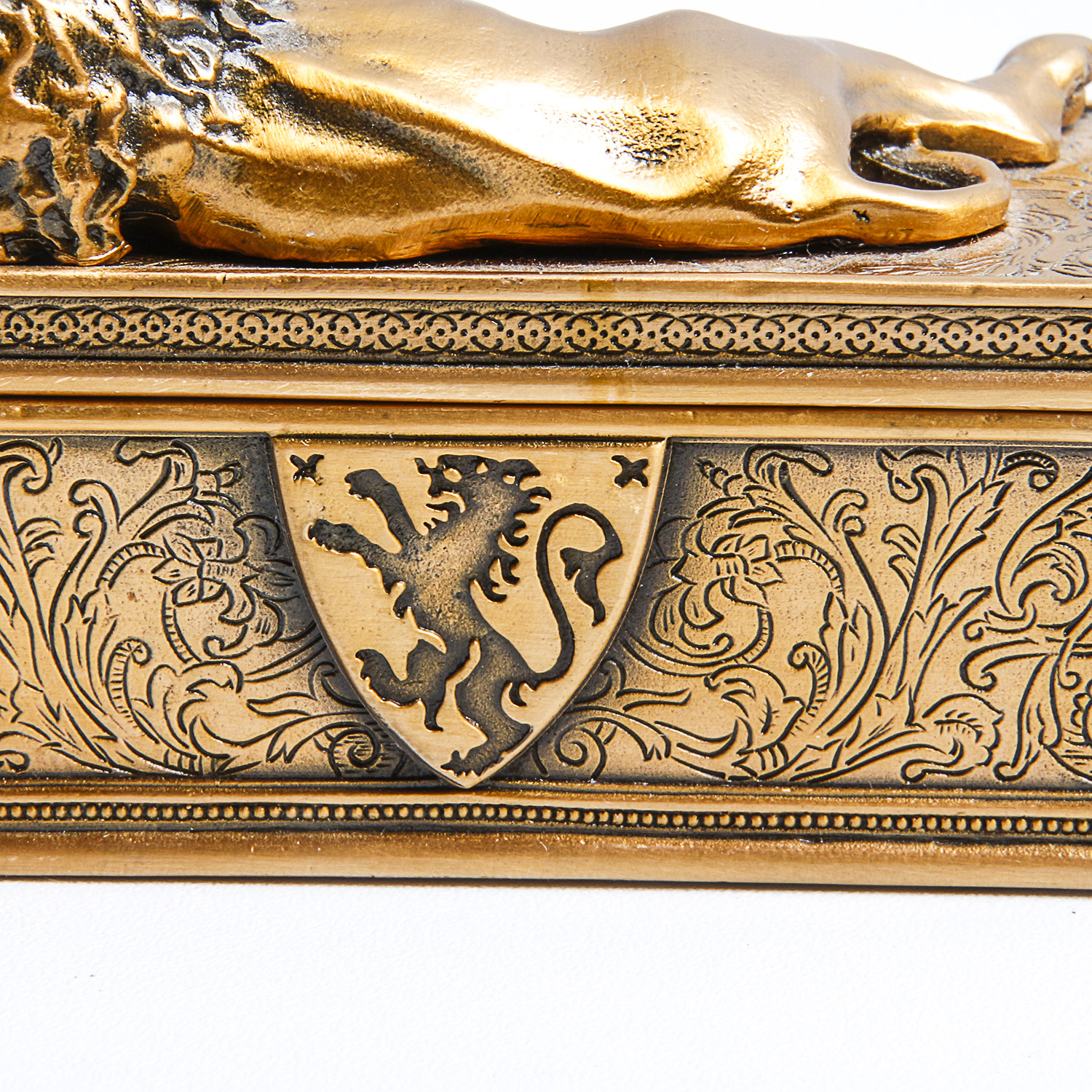Edgar Berebi Limited Edition Brass Lion Trinket Box