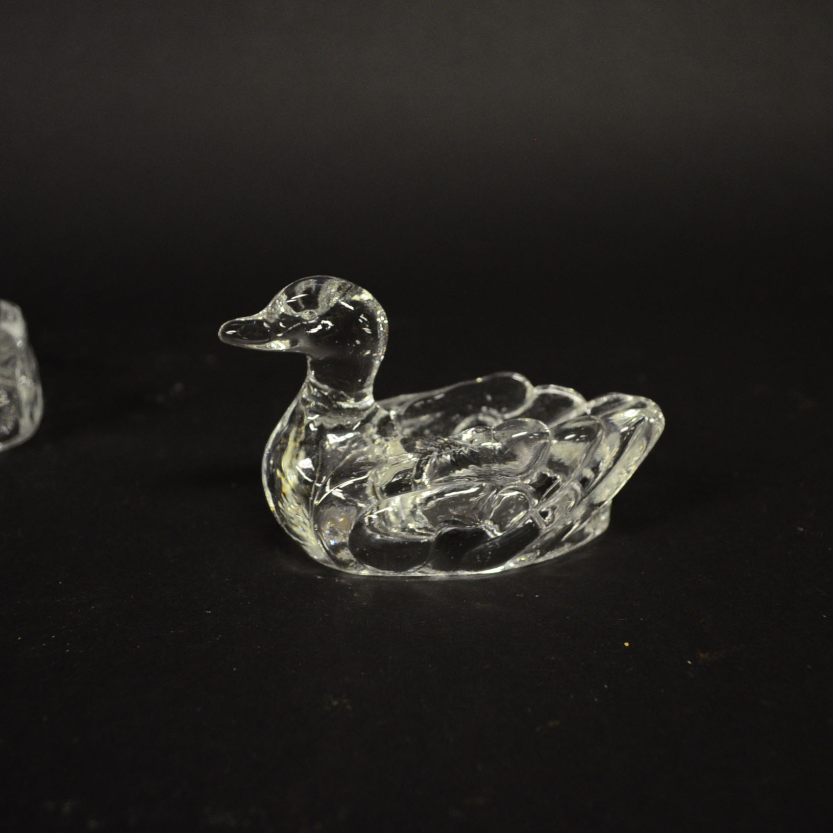 Set of Duck-Shaped Glass Ash Receivers