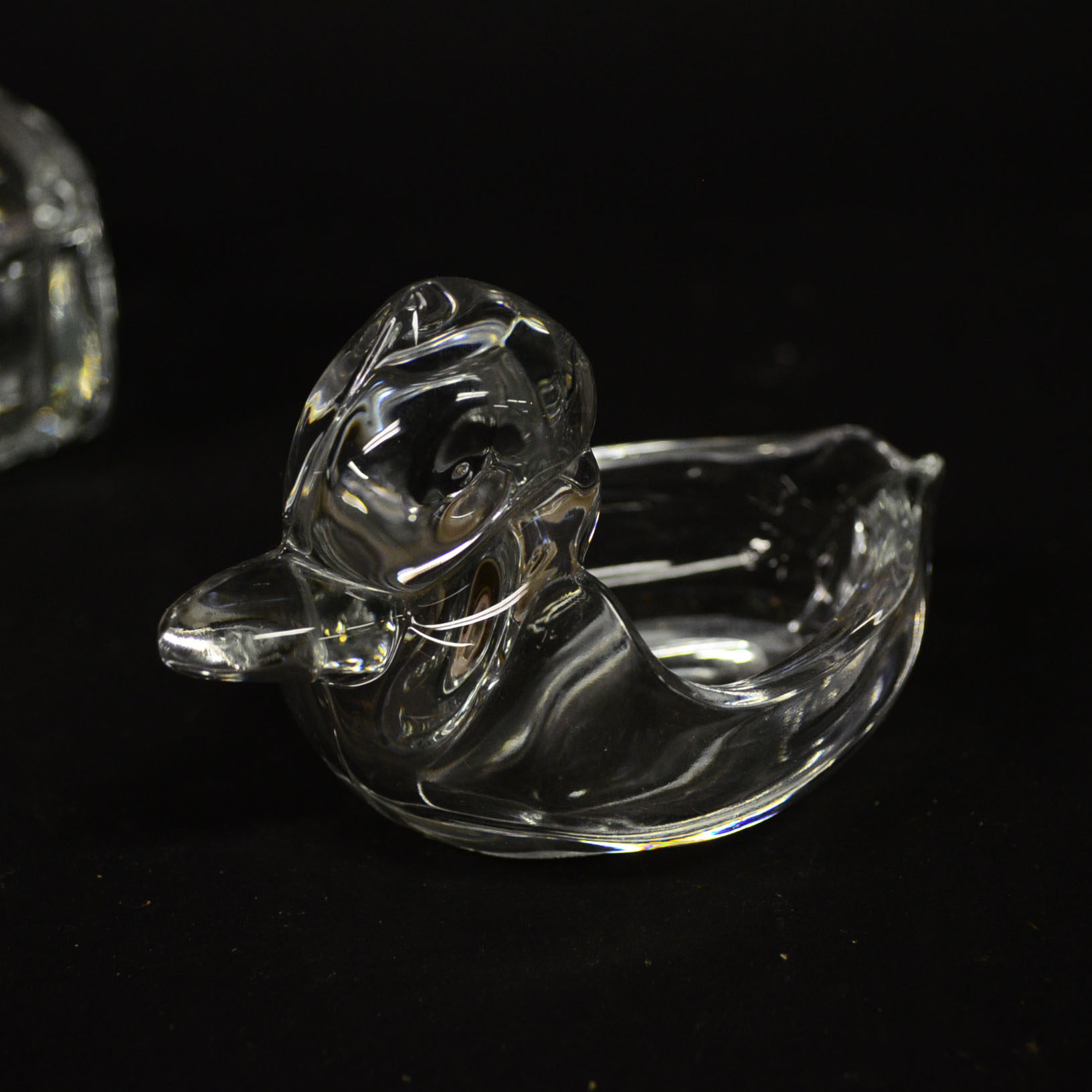 Set of Duck-Shaped Glass Ash Receivers