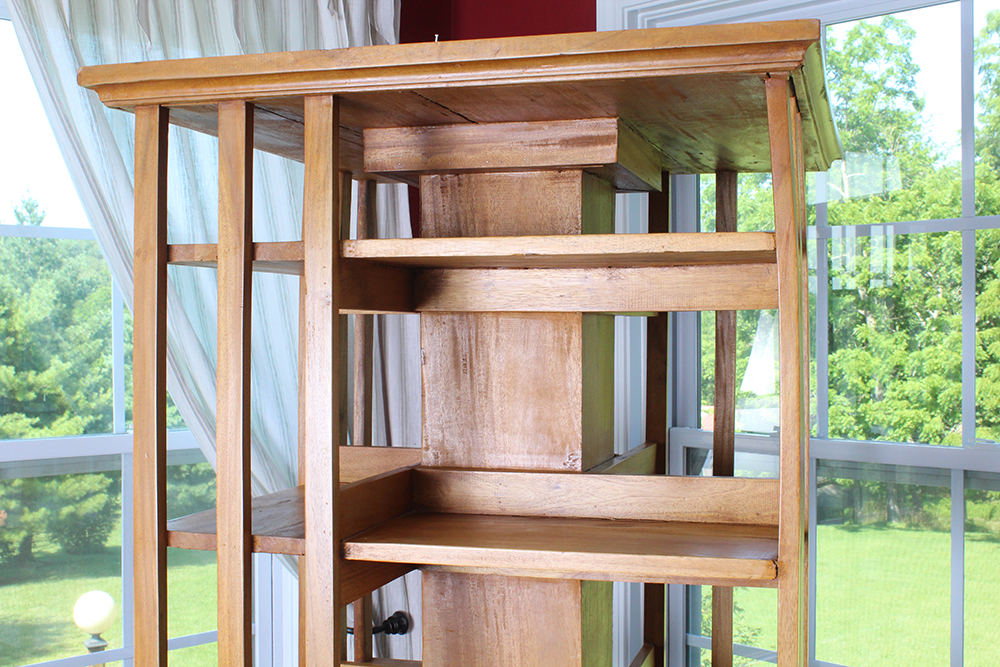 Craftsman Made Wooden Revolving Tower Shelf