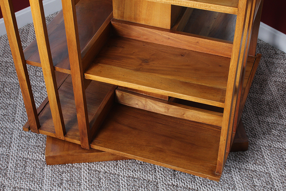 Craftsman Made Wooden Revolving Tower Shelf