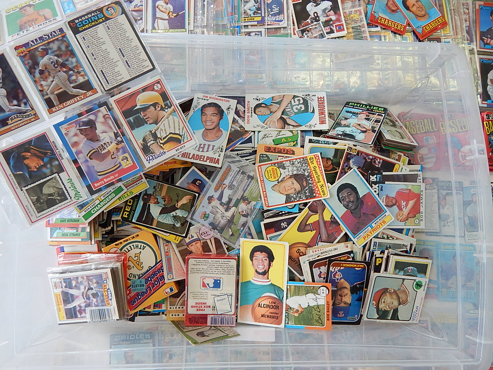 Large Sports Card Collection - 1970's thru 1990's