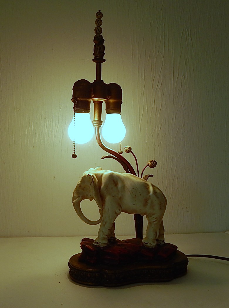 Vintage Elephant Lamp