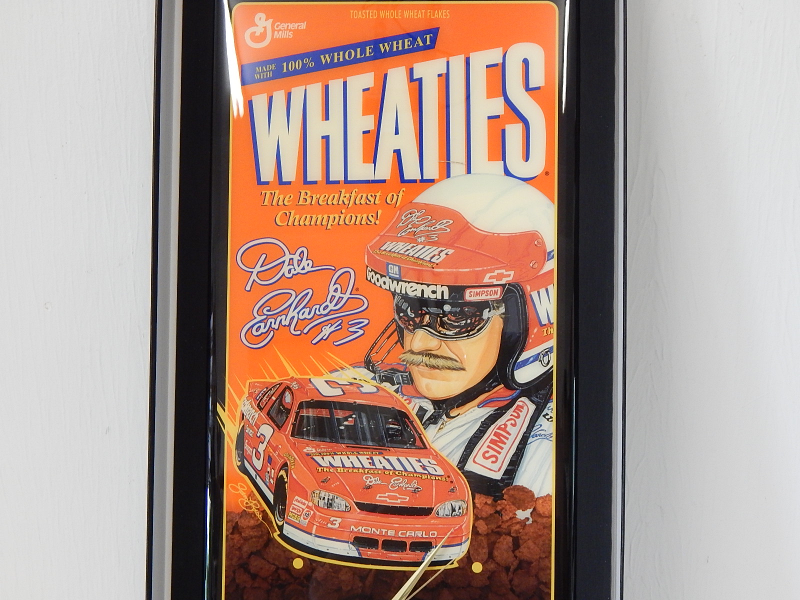 Dale Earnhardt Wheaties Wall Clock