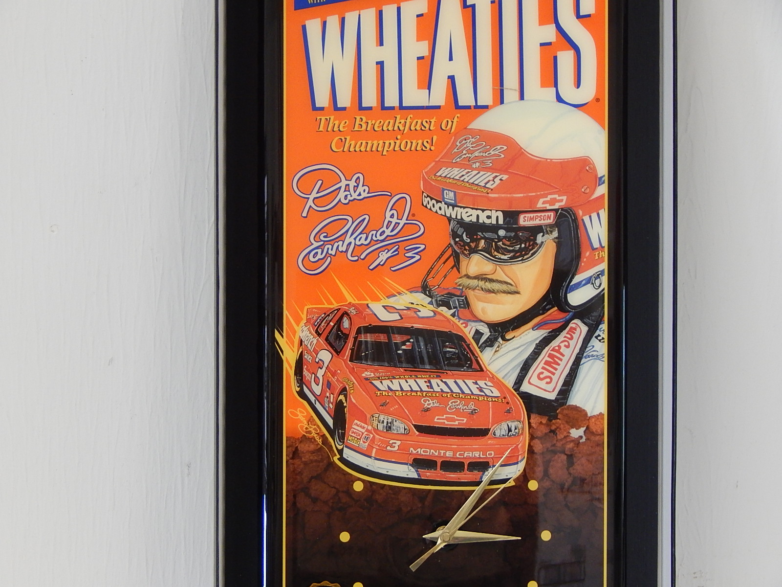 Dale Earnhardt Wheaties Wall Clock