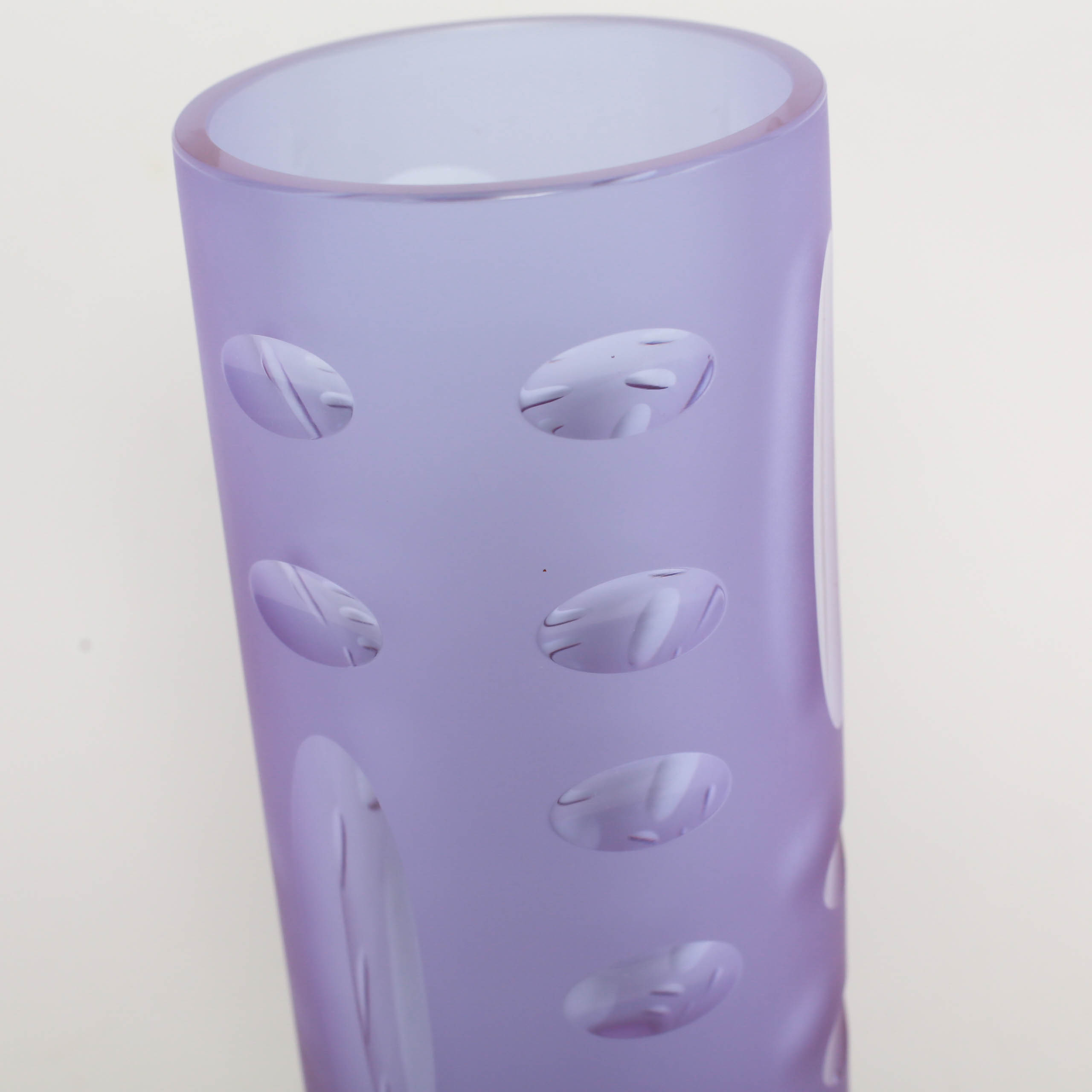 Modern Frosted Glass Lavender Vase
