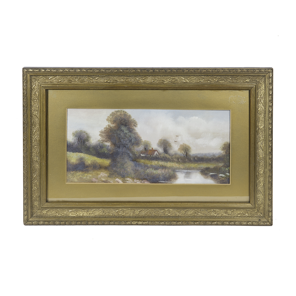 English School Landscape Oil on Board