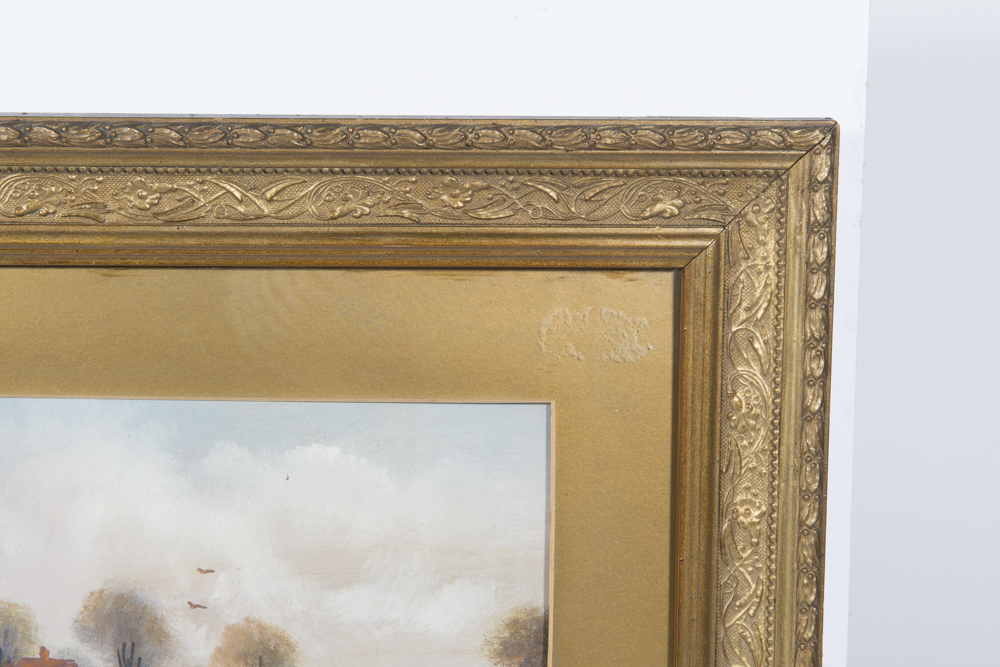 English School Landscape Oil on Board