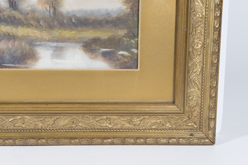 English School Landscape Oil on Board