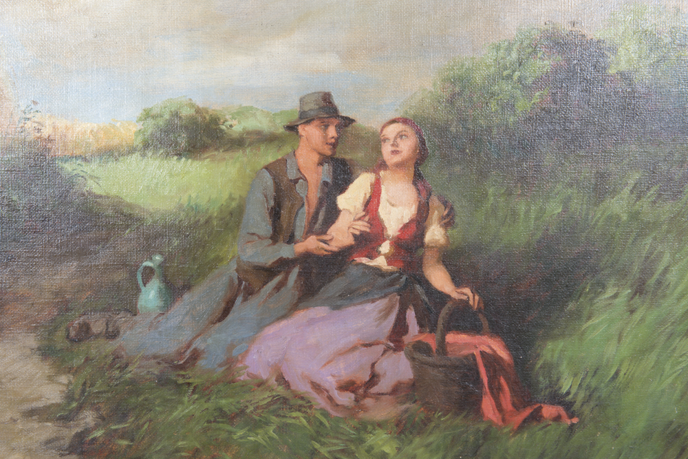 WDM Brenner "Romantic Proposal" Oil on Canvas