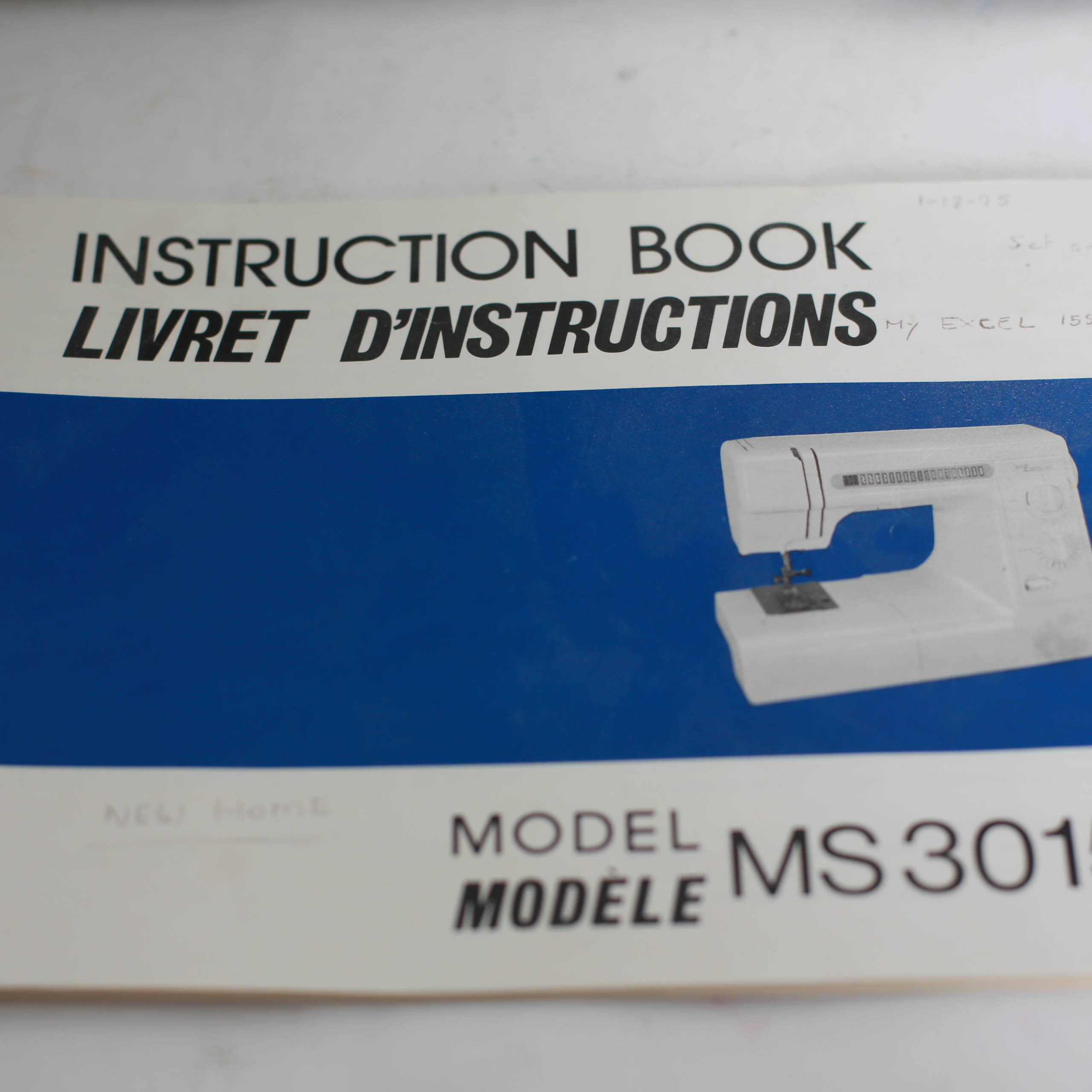 New Home Sewing Machine Model MS 3015