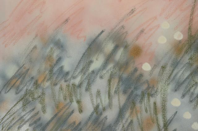 Barbara Burlingame Abstract Acrylic on Canvas "Grasshopper"