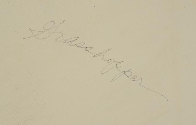 Barbara Burlingame Abstract Acrylic on Canvas "Grasshopper"